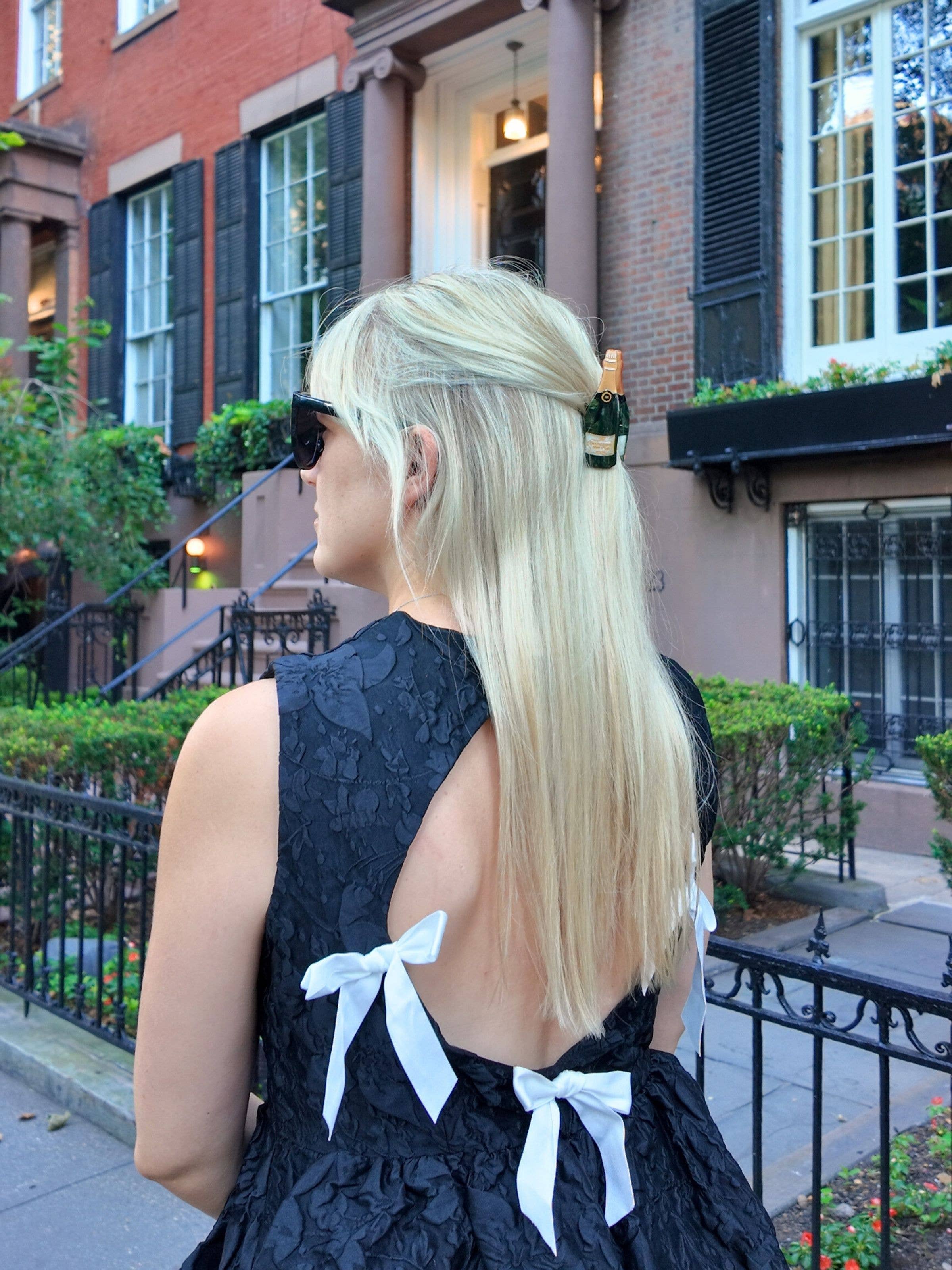 Solar Eclipse - Hand-painted Champagne Claw Hair Clip | Eco-Friendly - Image 4