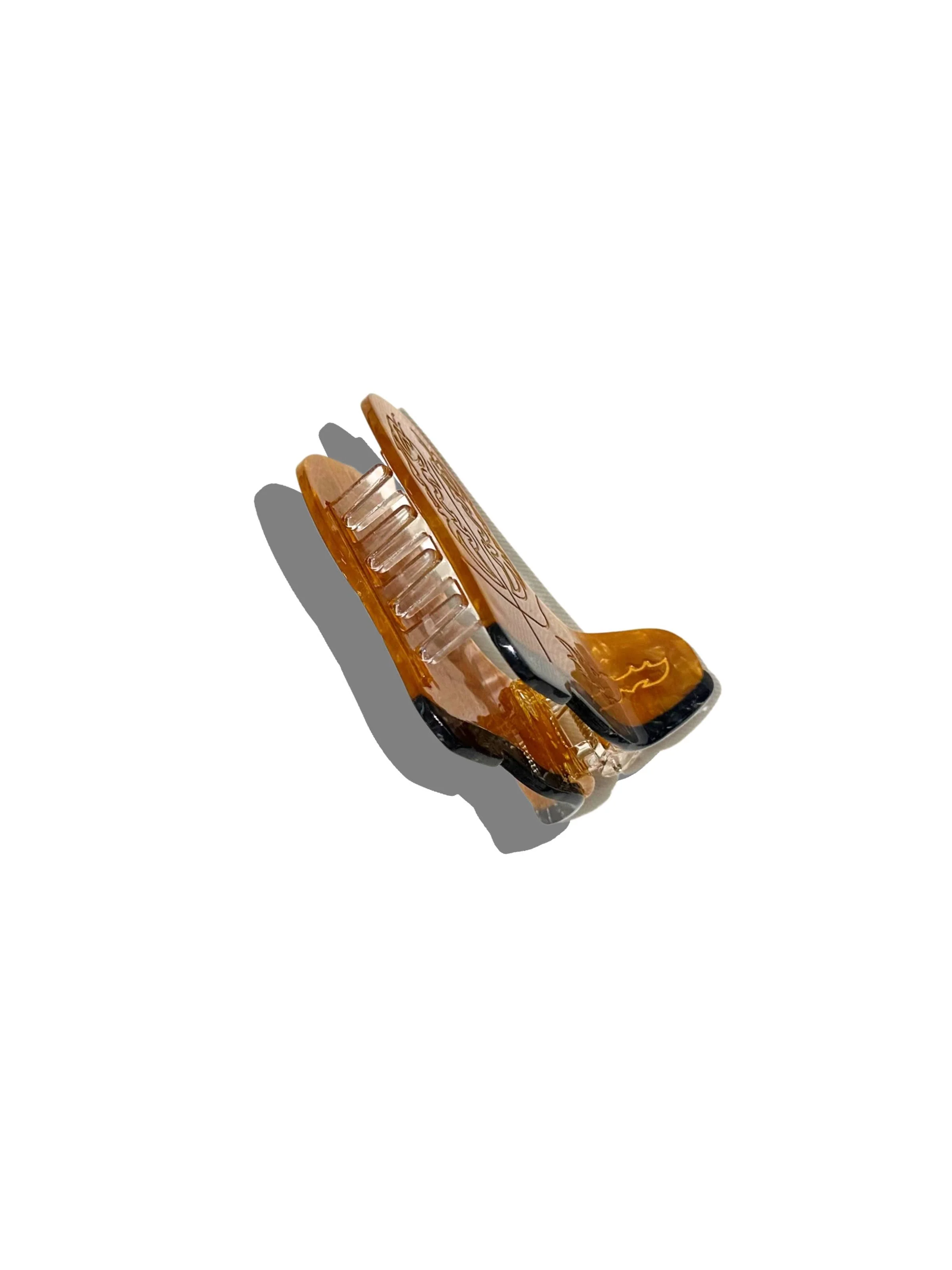 Solar Eclipse - Hand-Painted Western Cowboy Boot Claw Hair Clip | Eco - Image 6