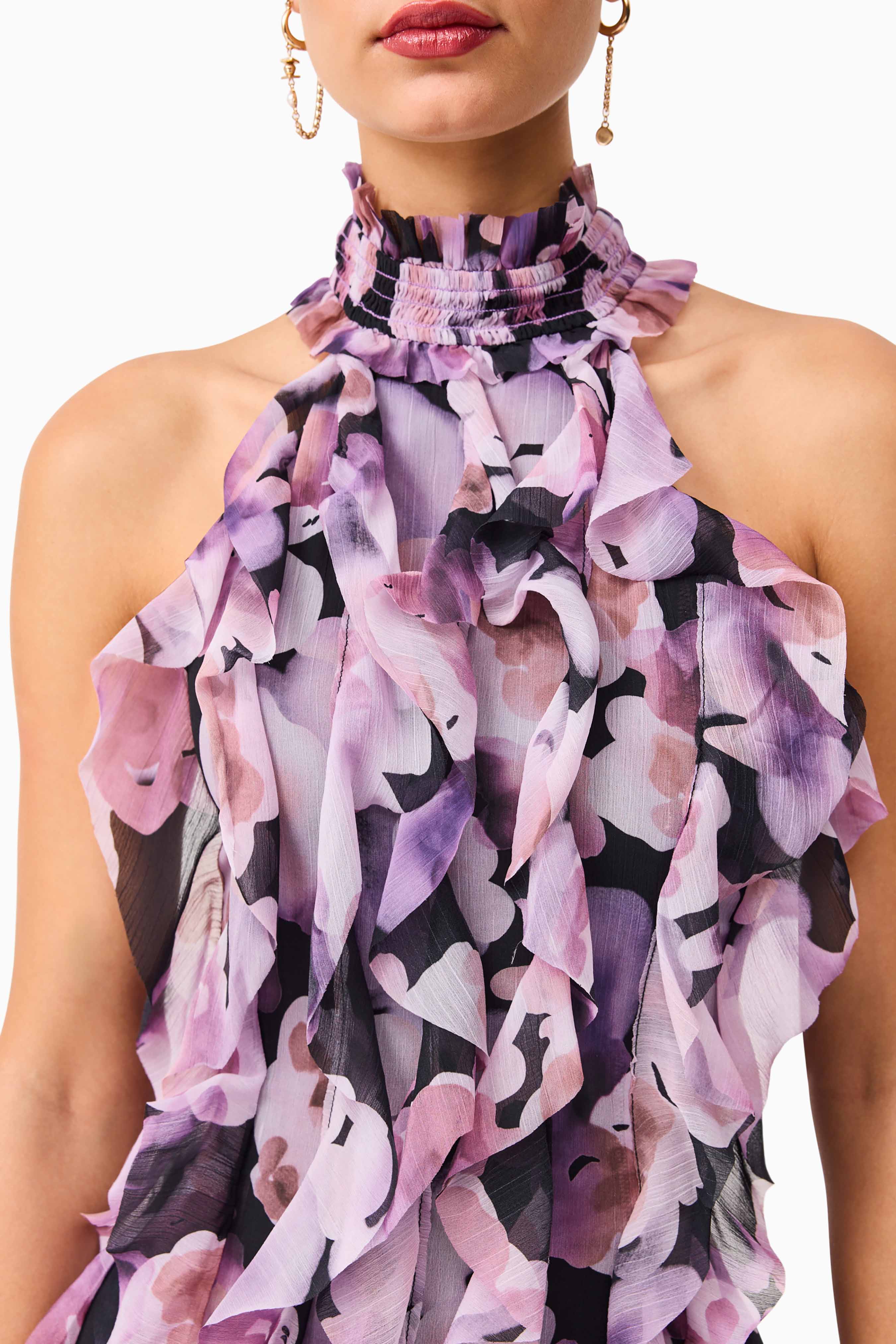 Elliatt - Solene Halter Gown - Black Lilac - Image 7