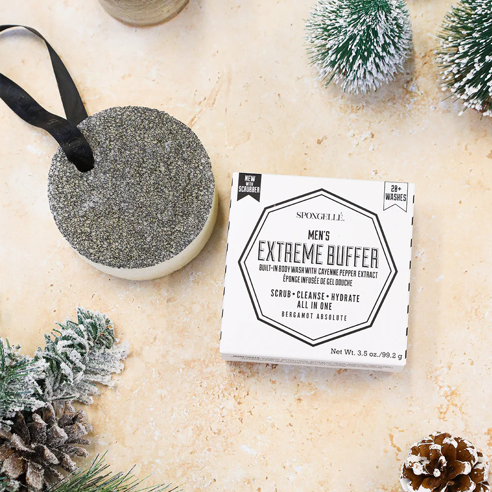 Spongellé - Men’s Extreme Buffer w/ Black Scrubber (Bergamot)