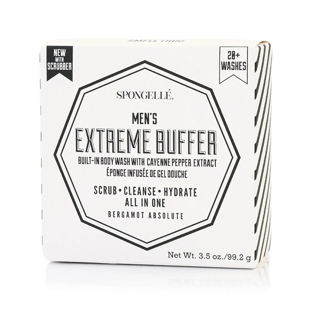 Spongellé - Men’s Extreme Buffer w/ Black Scrubber (Bergamot) - Image 2