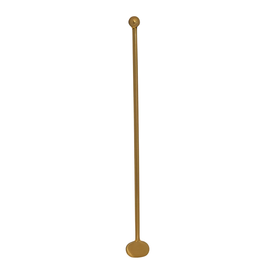 Stainless Steel Cocktail Stirrer, Antique Brass Finish