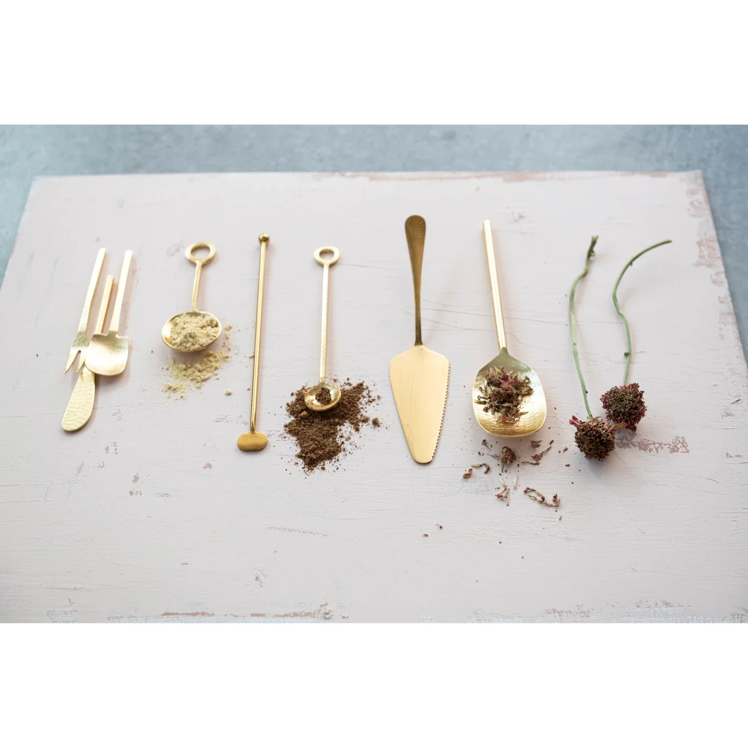 Stainless Steel Cocktail Stirrer, Antique Brass Finish - Image 2