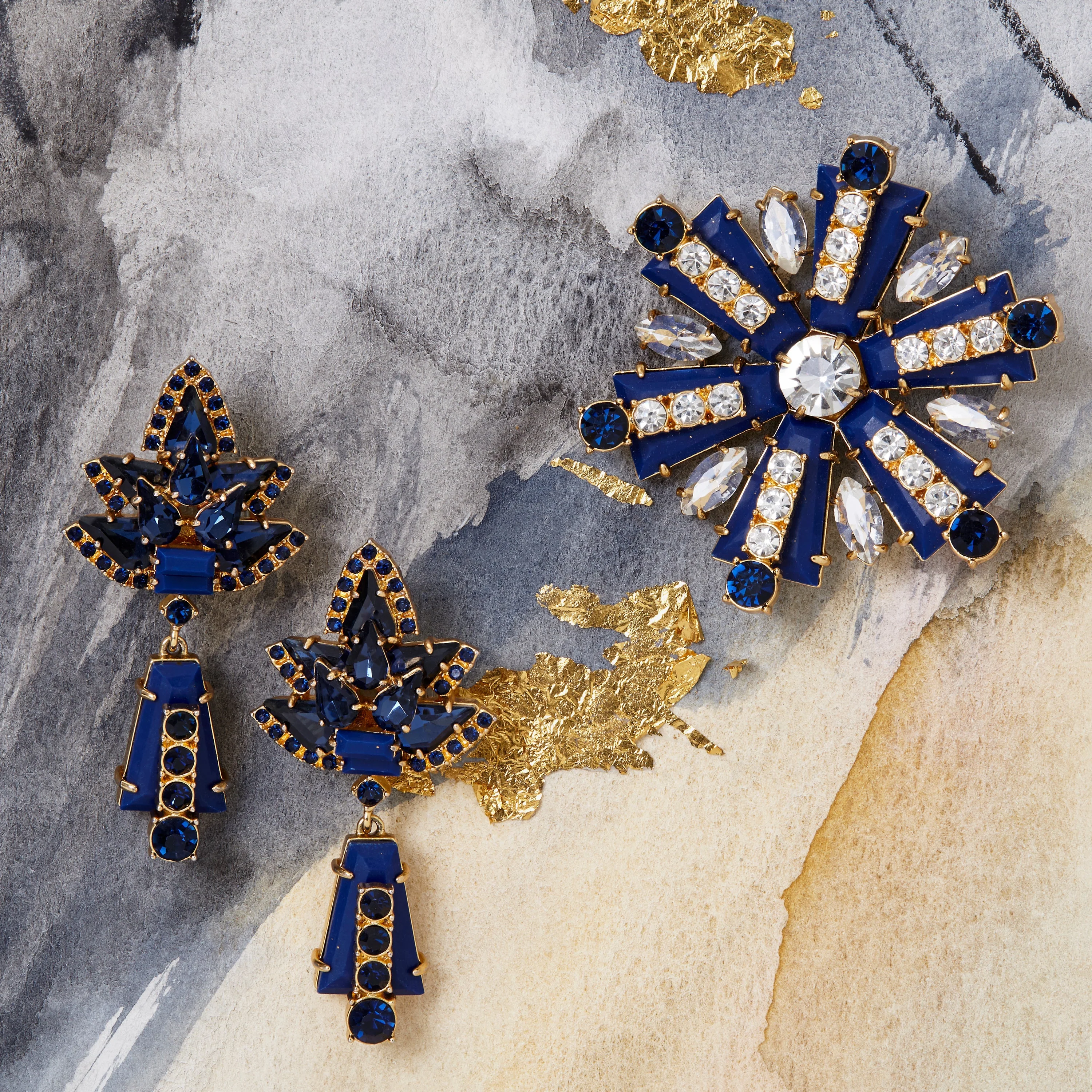 Starburst earrings, lapis lazuli - Image 2