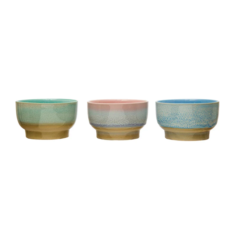 Stoneware Bowl, Reactive Glaze