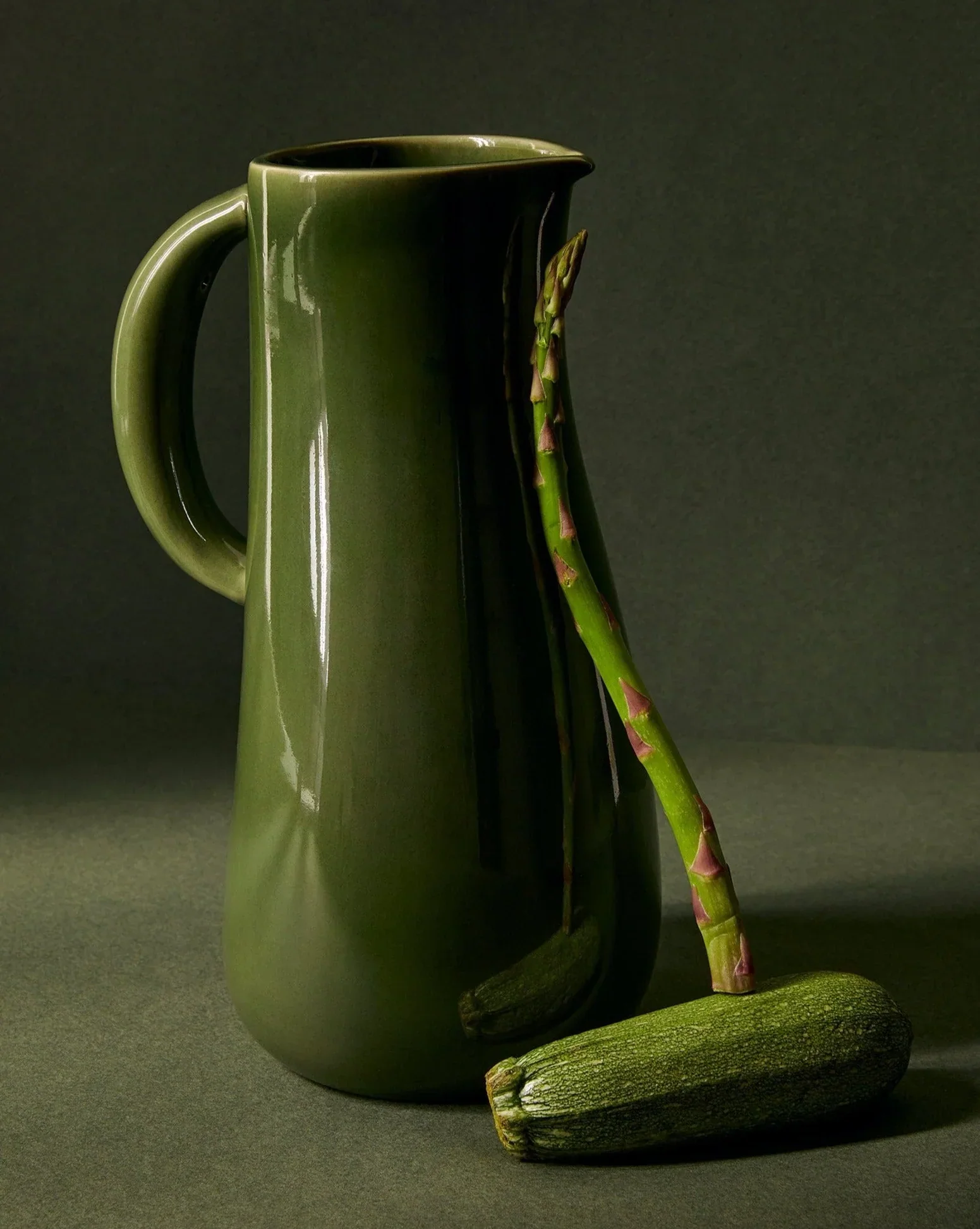 Stoneware Jug | Dadasi 50 Oz - Green - Image 2