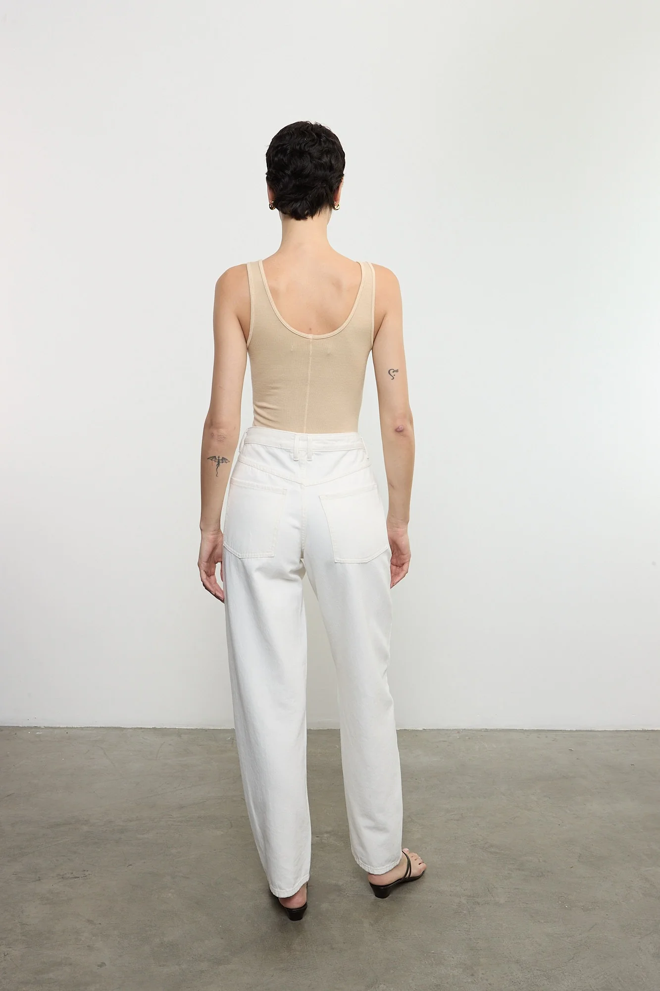 Enza Costa - Stretch Silk Knit Tank - Sand - Image 2