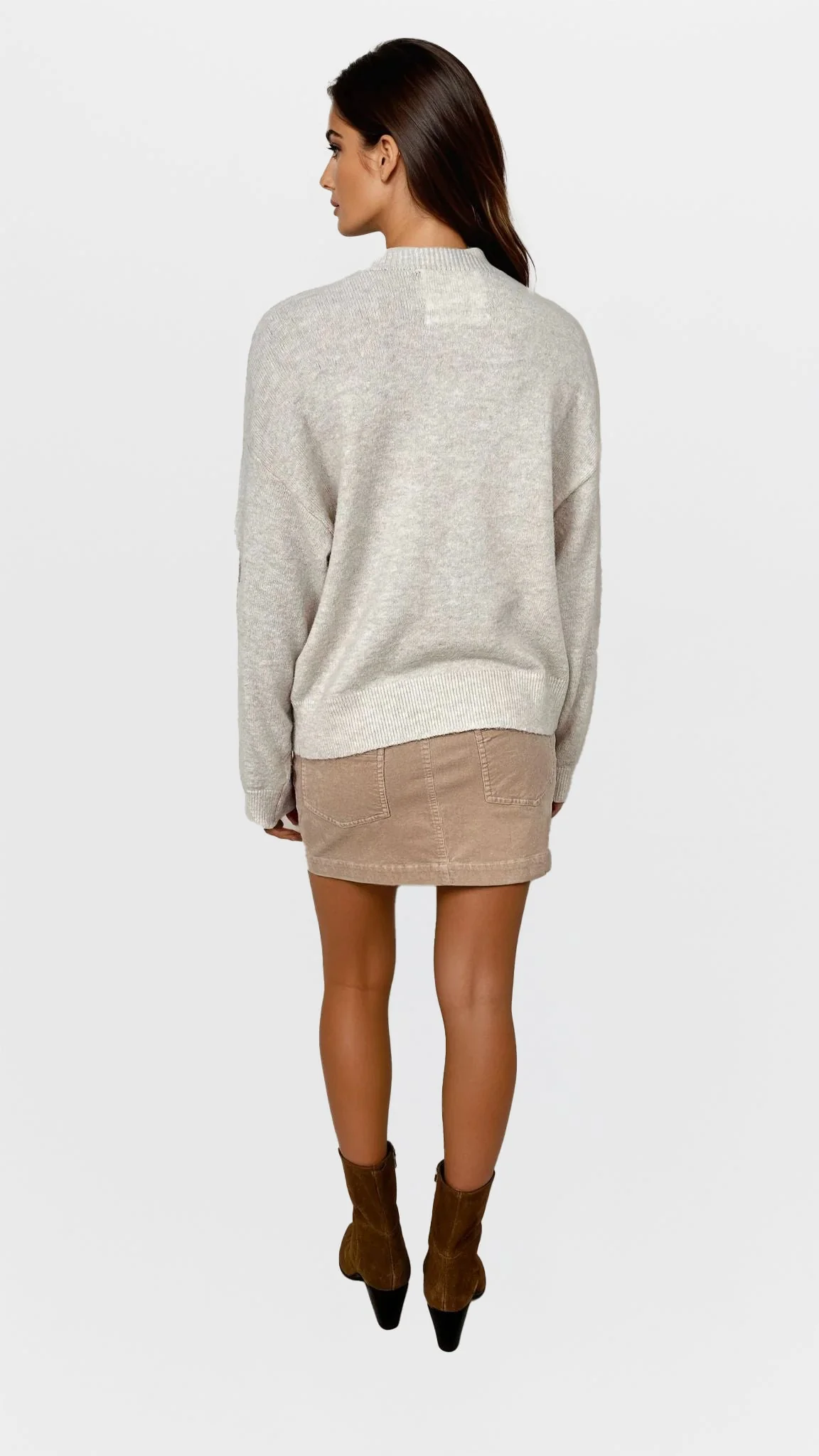 CHRLDR - Studded Star Perfect Sweater - Vintage White - Image 3