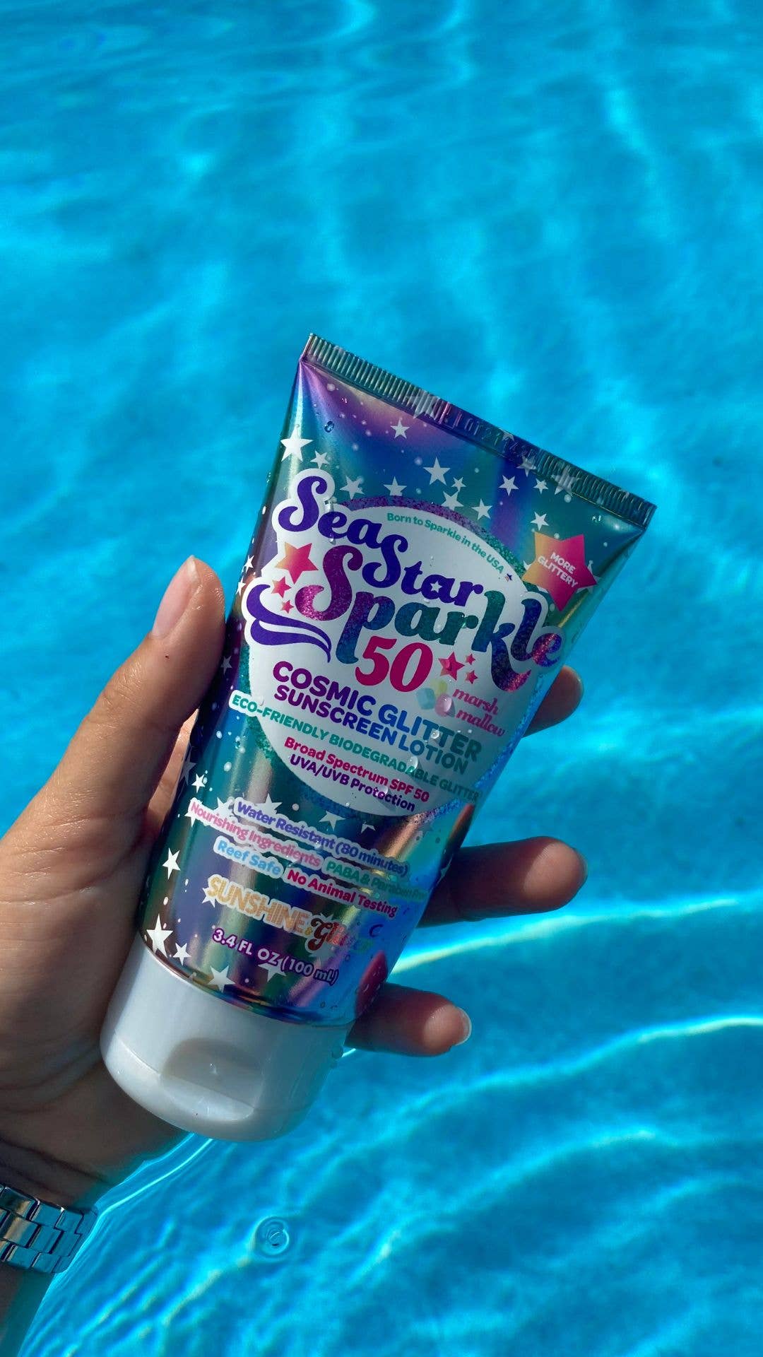 Sunshine & Glitter - Sea Star Sparkle Cosmic Stardust SPF 50 Glitter Sunscreen - Image 9