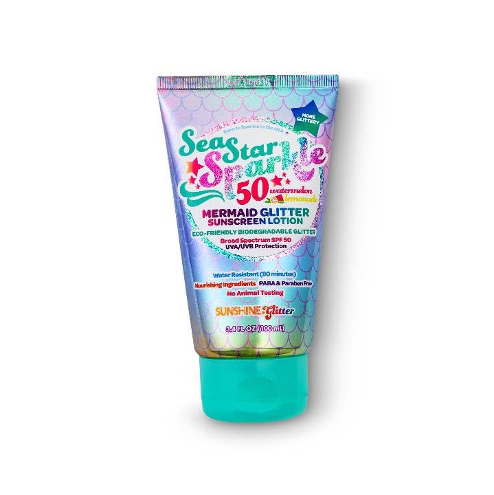 Sunshine & Glitter - Sea Star Sparkle Mermaid SPF 50 Glitter Sunscreen - Image 3