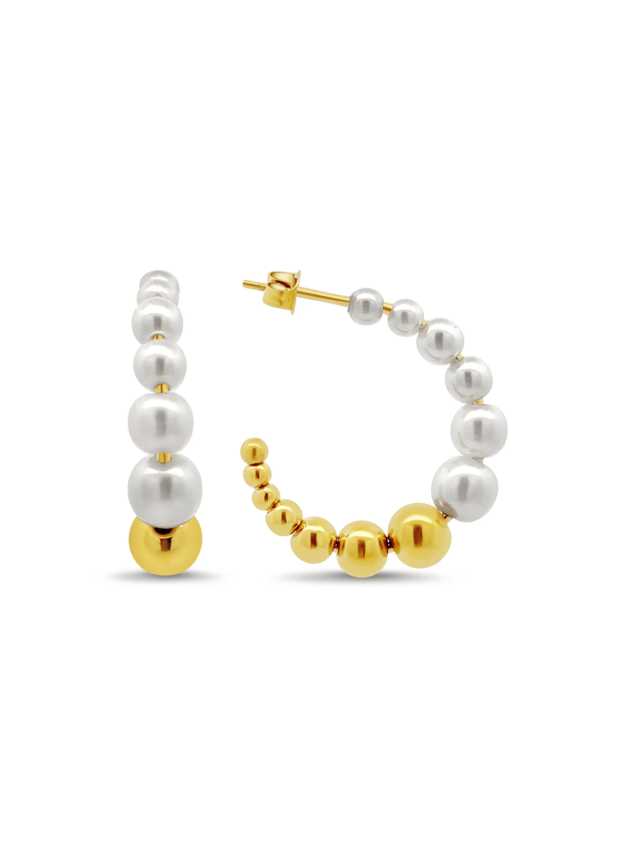 LeMel - Sydney Pearl Hoop Earrings - Image 2