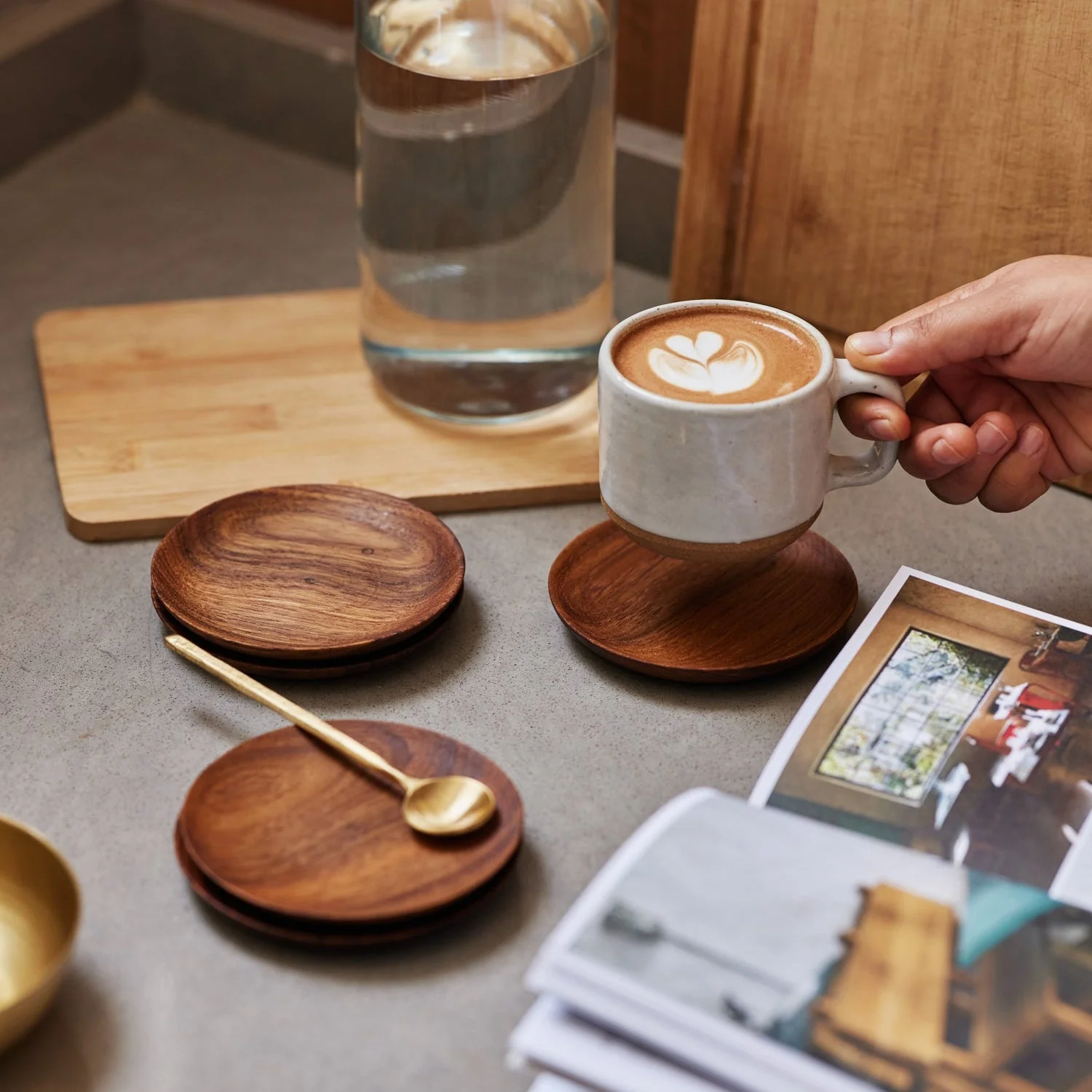 Teak Coasters (Set of 4) - Image 6