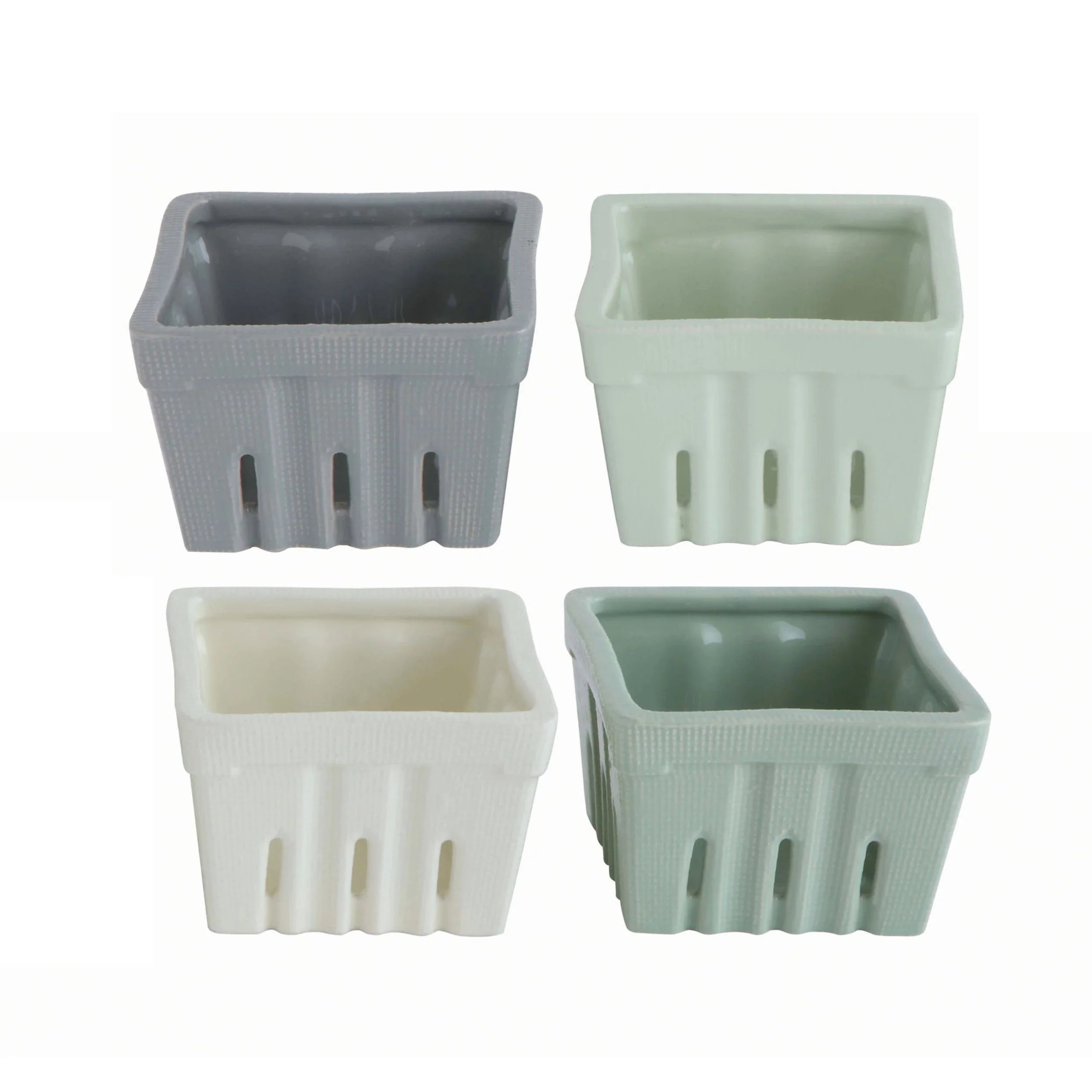Textured Stoneware Berry Basket - Image 2