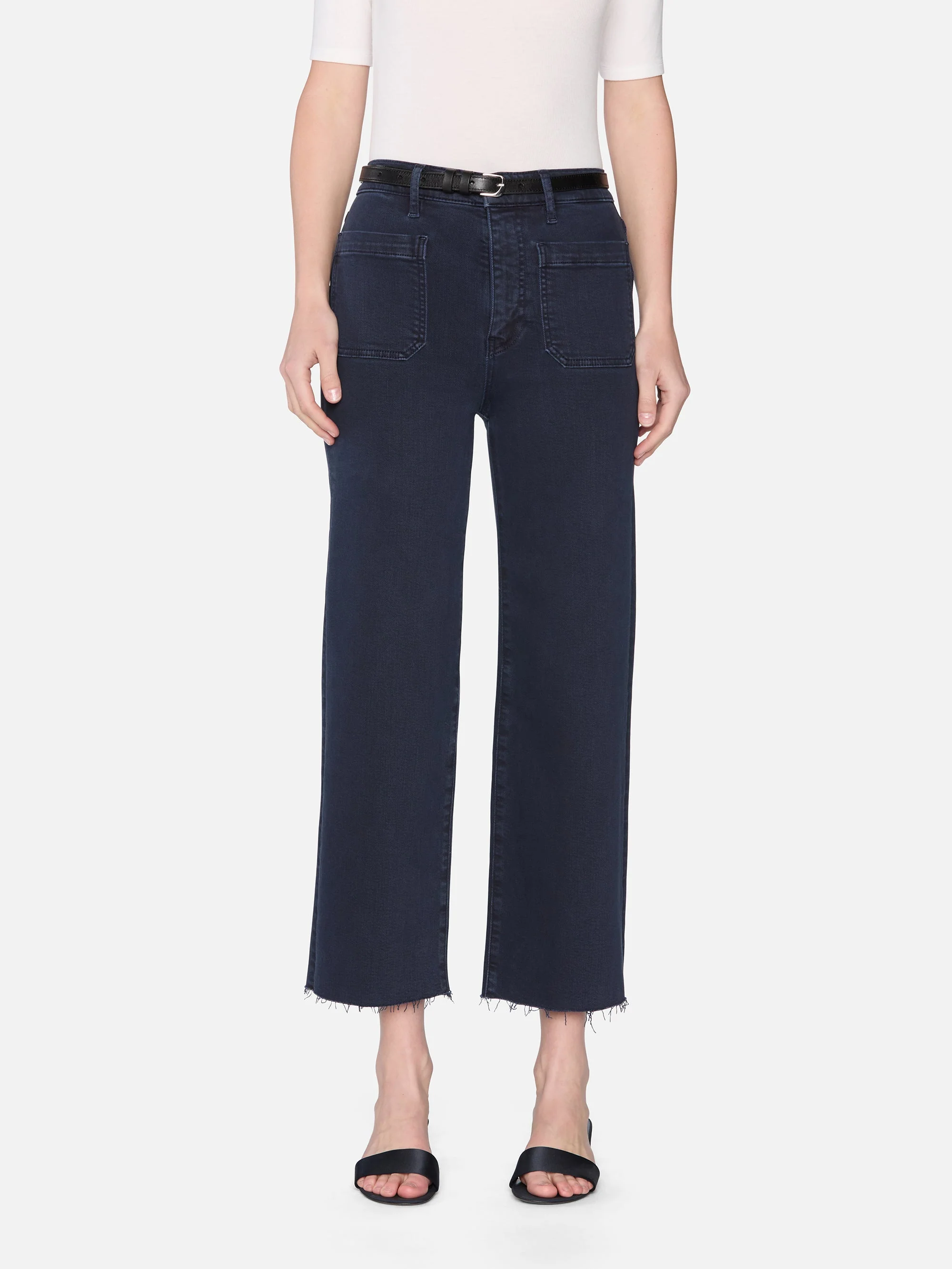 FRAME - The Anchor Pant - Navy Raw Fray - Image 2