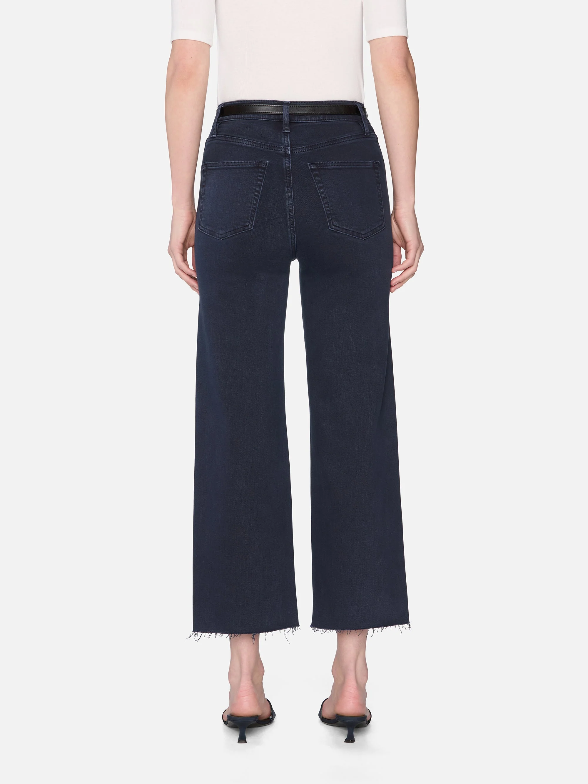 FRAME - The Anchor Pant - Navy Raw Fray - Image 5