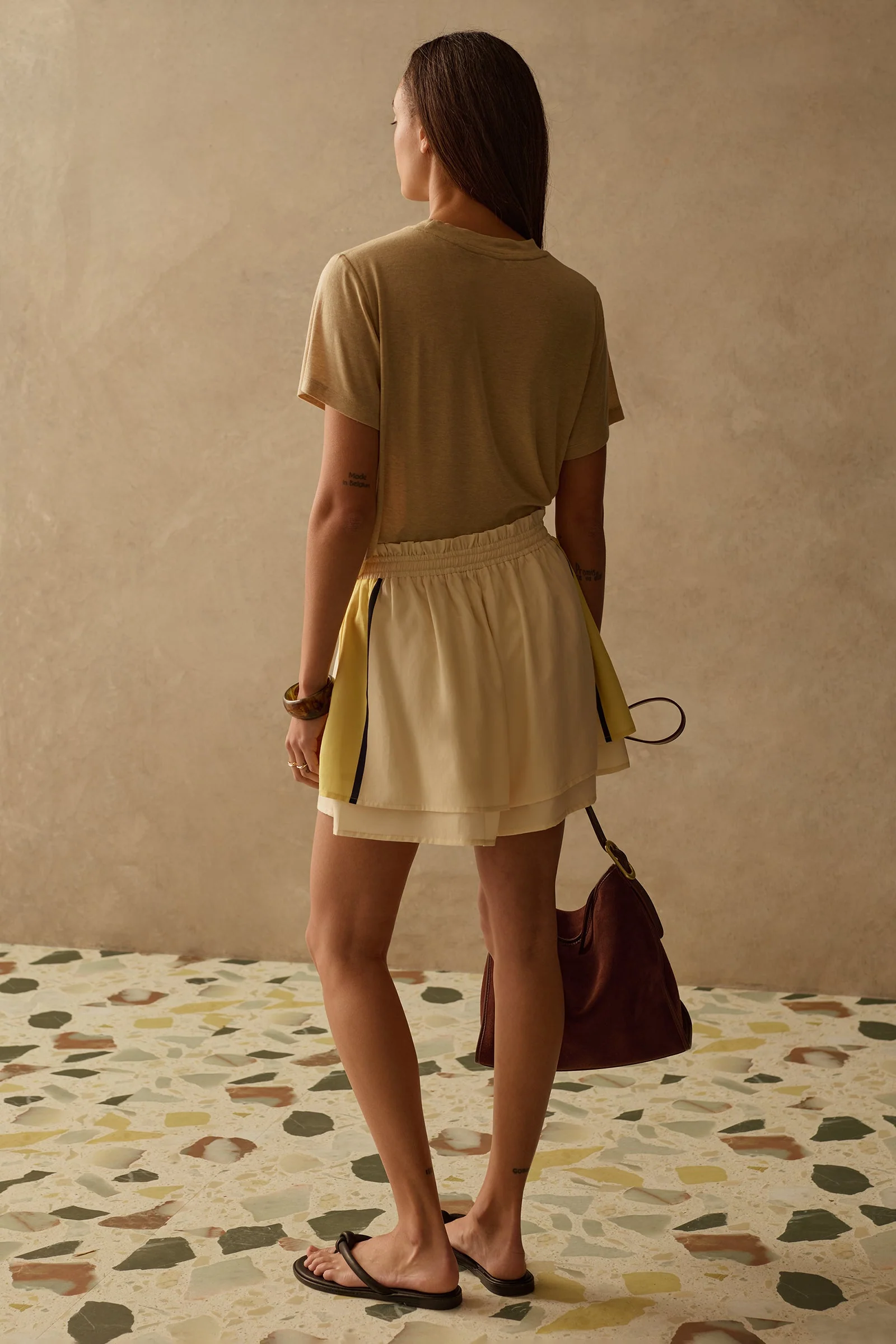 SANCIA - The Asha Shorts - Canary Stripe - Image 6