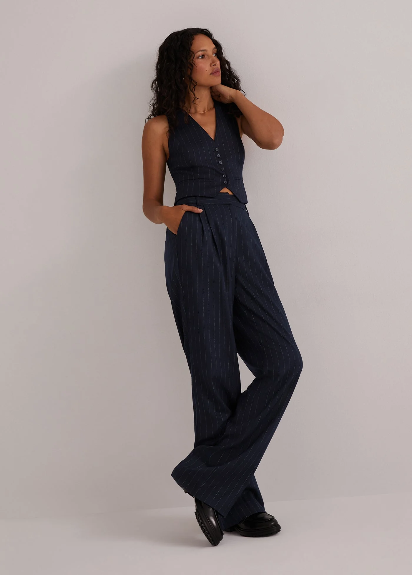 Favorite Daughter - The Favorite Pant - Navy Pinstripe - Image 3