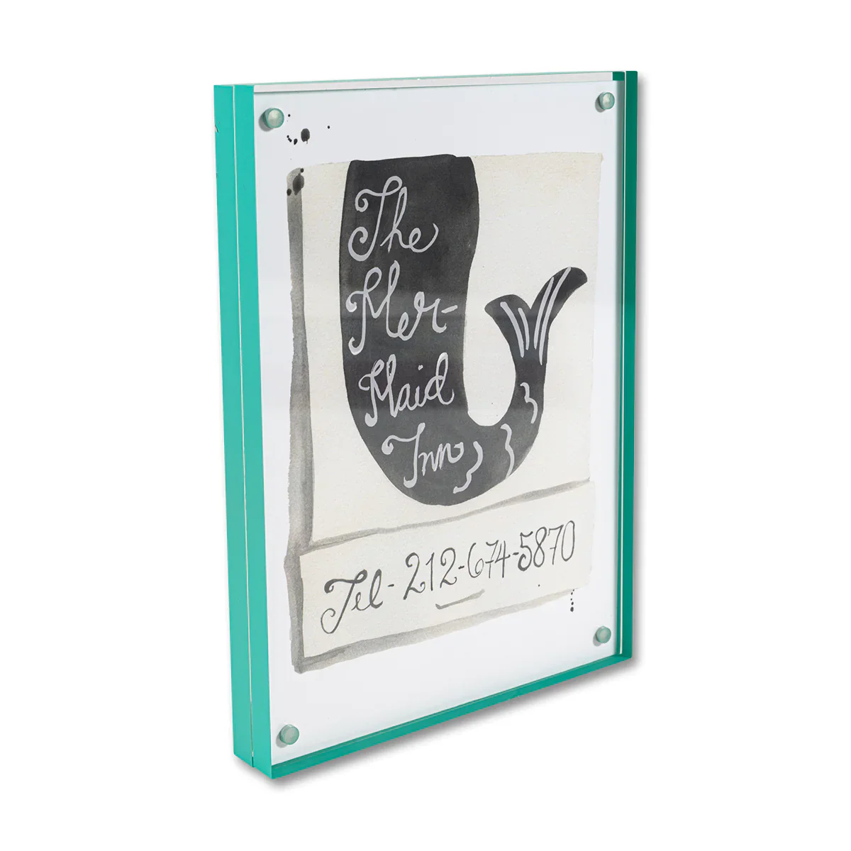 The Mermaid Inn Matchbook Watercolor Print - Image 3
