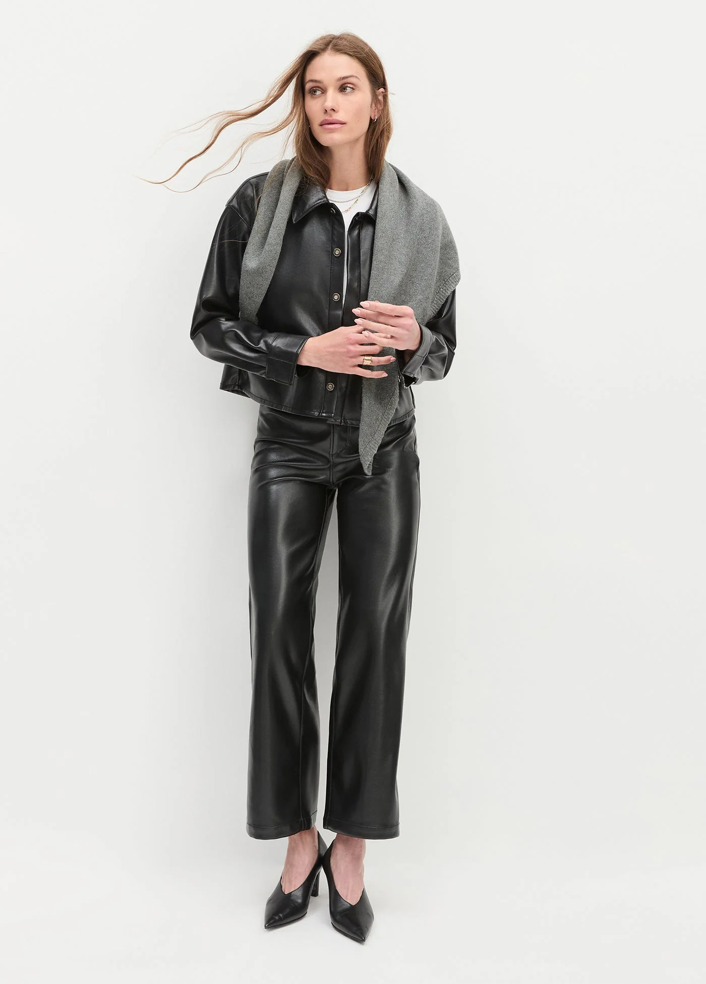 Favorite Daughter - The Mischa Super High Rise Wide Leg Ankle - Raven - Image 3