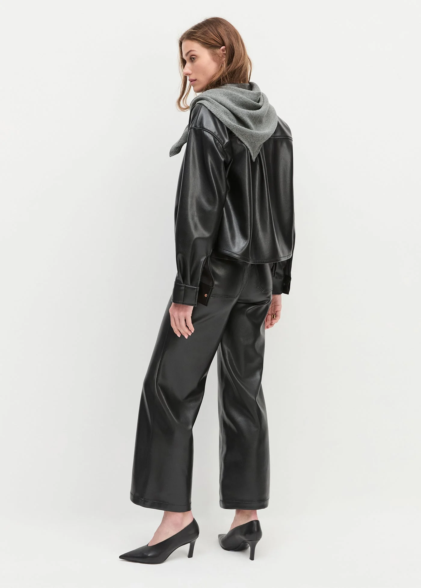 Favorite Daughter - The Mischa Super High Rise Wide Leg Ankle - Raven - Image 5
