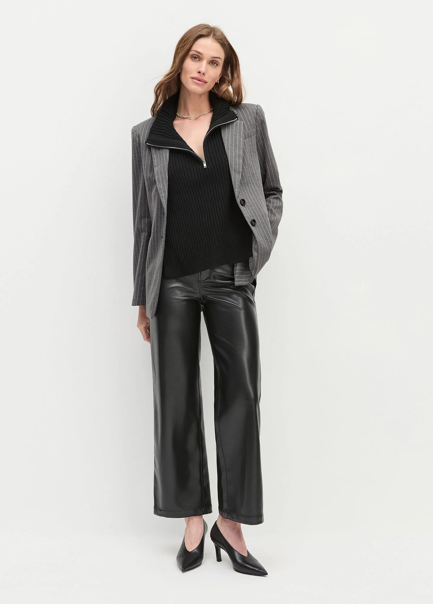 Favorite Daughter - The Mischa Super High Rise Wide Leg Ankle - Raven - Image 6