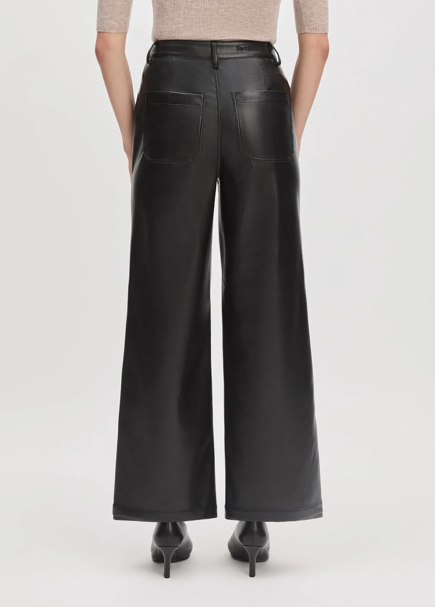 Favorite Daughter - The Mischa Super High Rise Wide Leg Ankle - Raven - Image 8