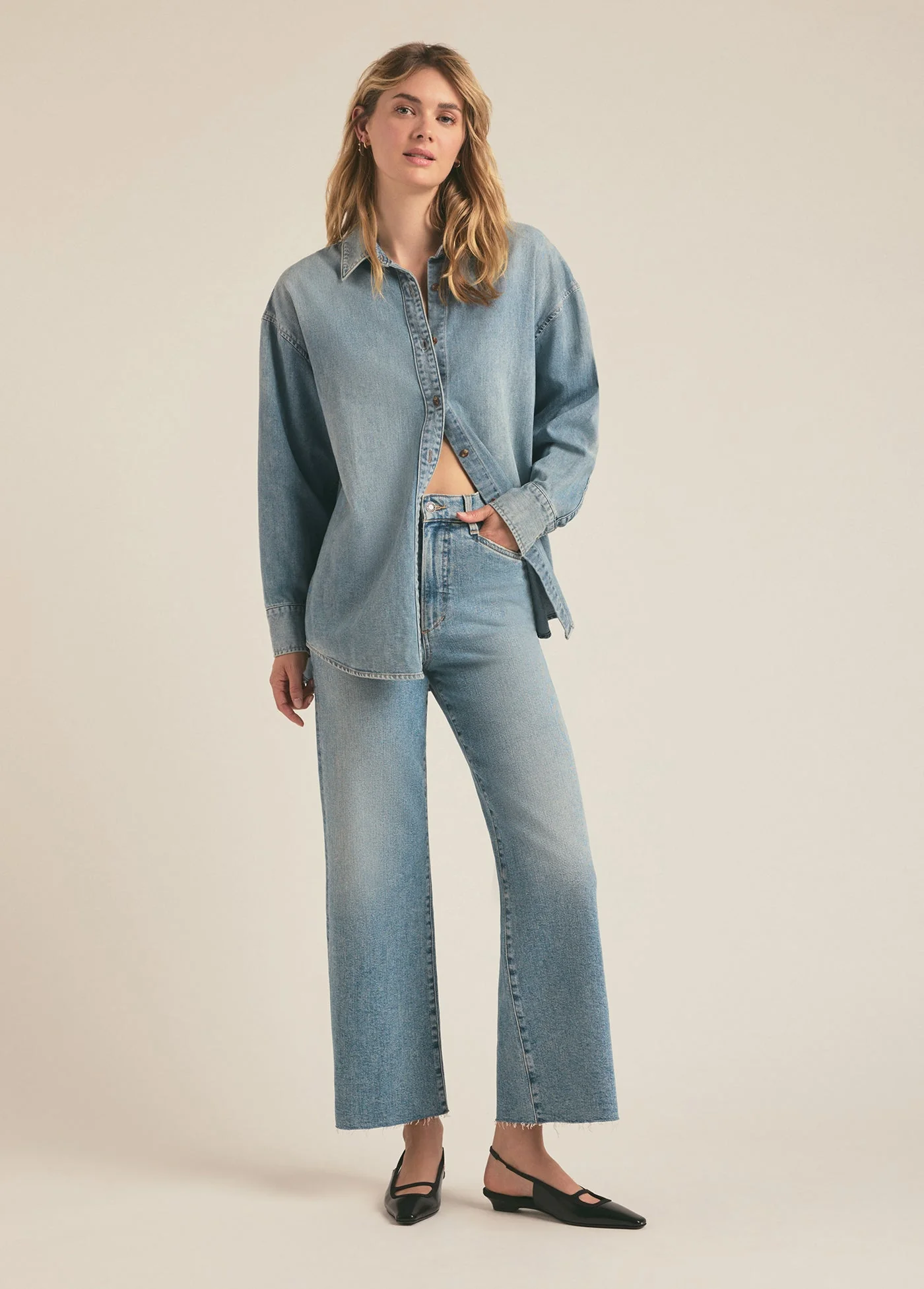 Favorite Daughter - The Mischa Super High Rise Wide Leg Ankle - Monterey