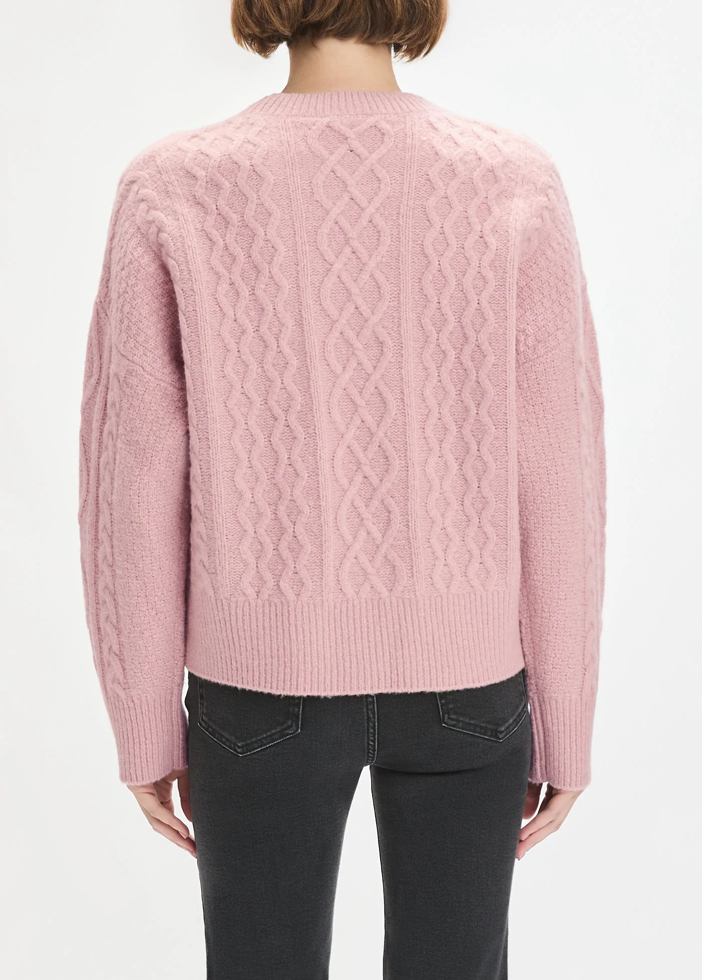 Favorite Daughter - The Oversized Cable Sweater - Whimsical Rose - Image 6