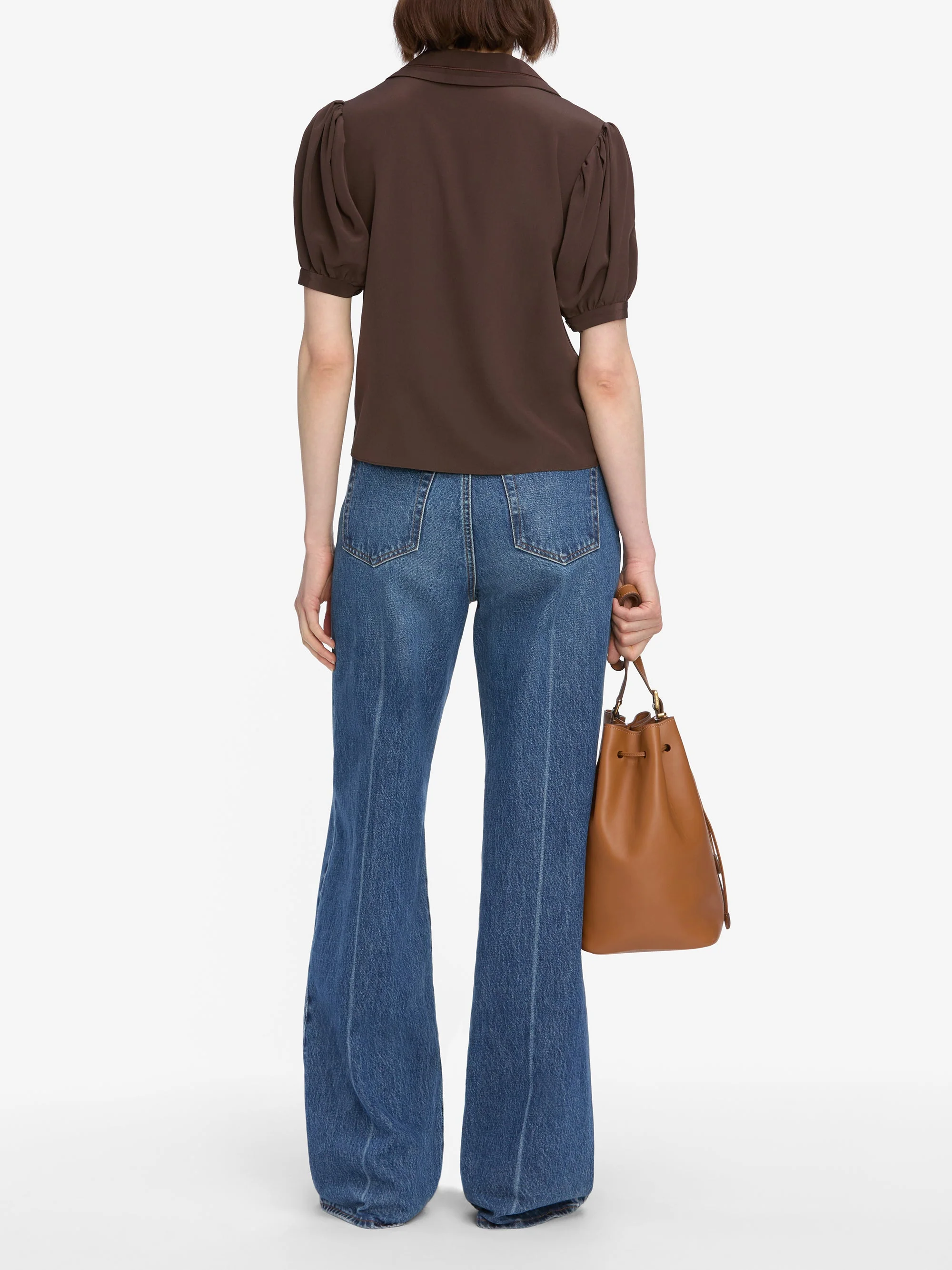 FRAME - The Sailor Blouse - Coffee - Image 6