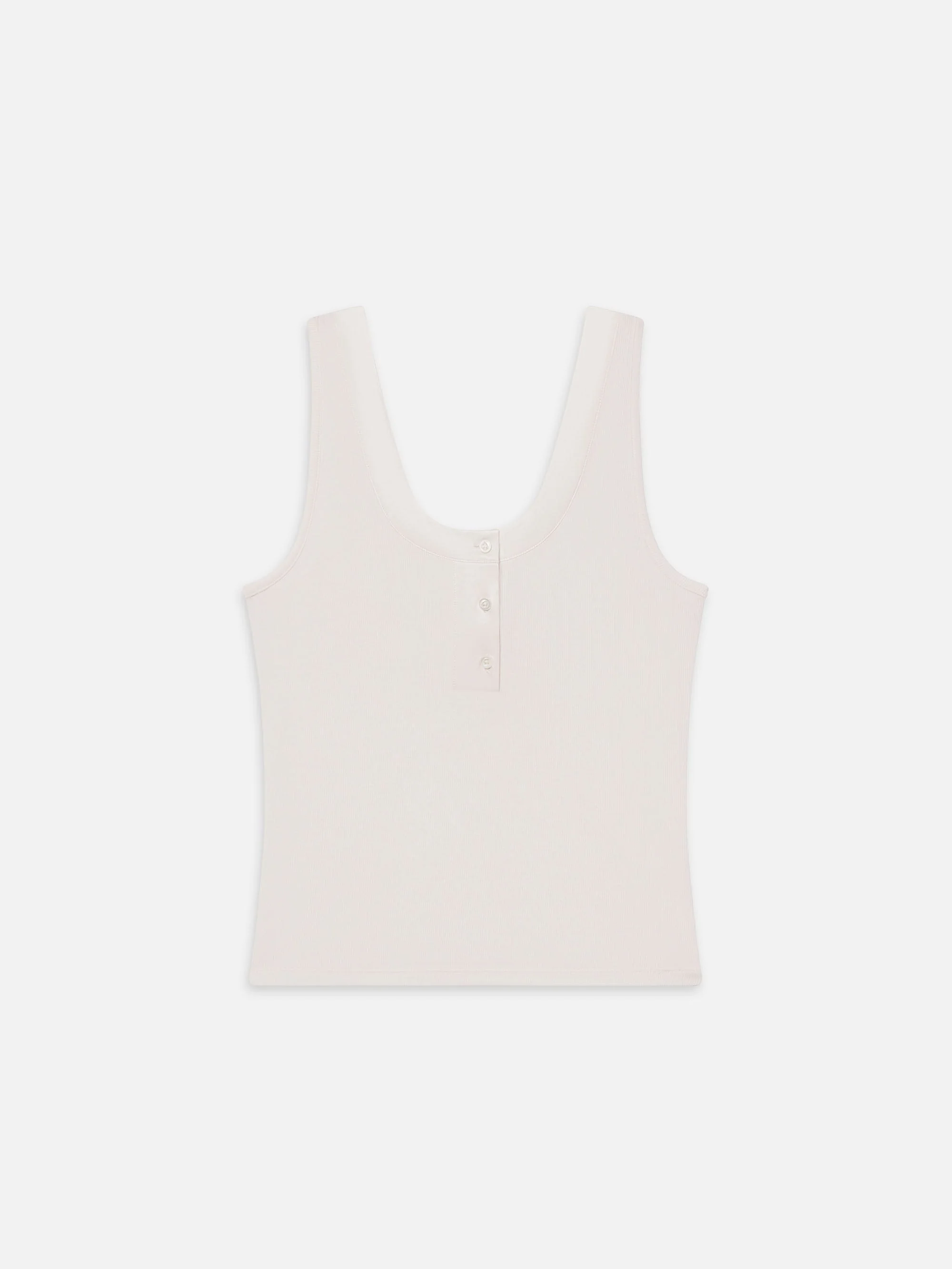 FRAME - The Satin Trim Tank - Alabaster