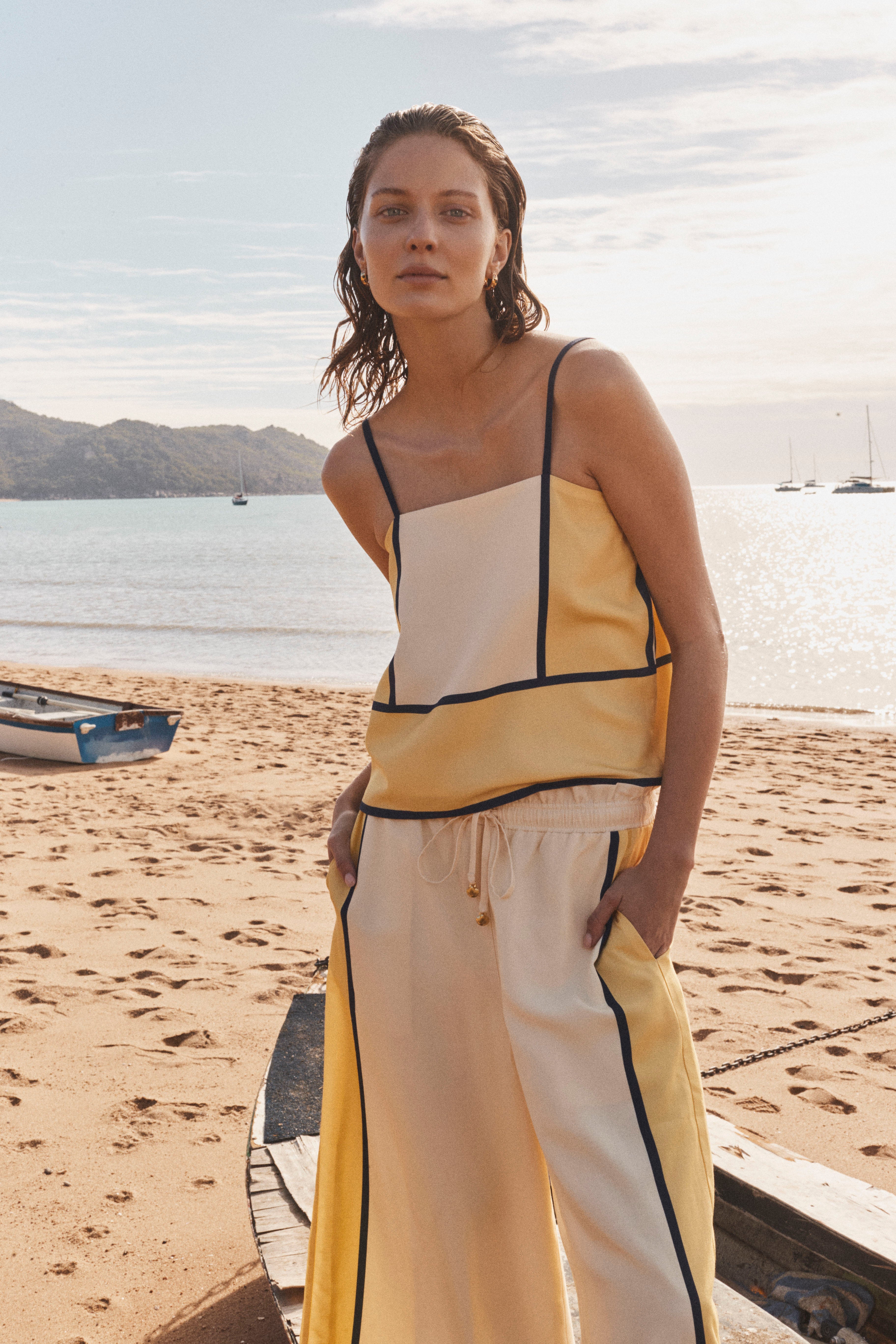 SANCIA - The Sian Top - Canary Stripe - Image 3