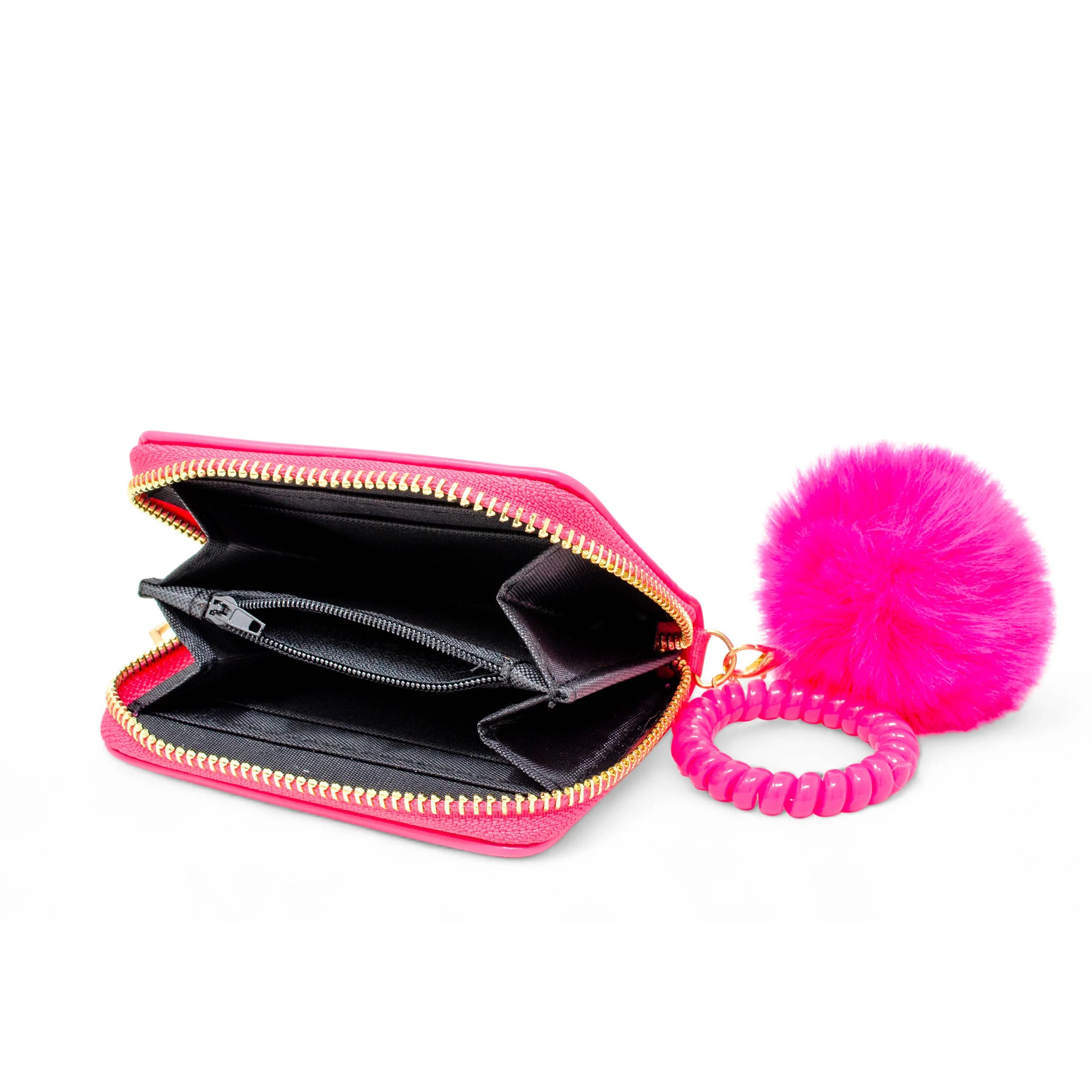 3D Bow Pom Pom Zip Wallet - Image 5