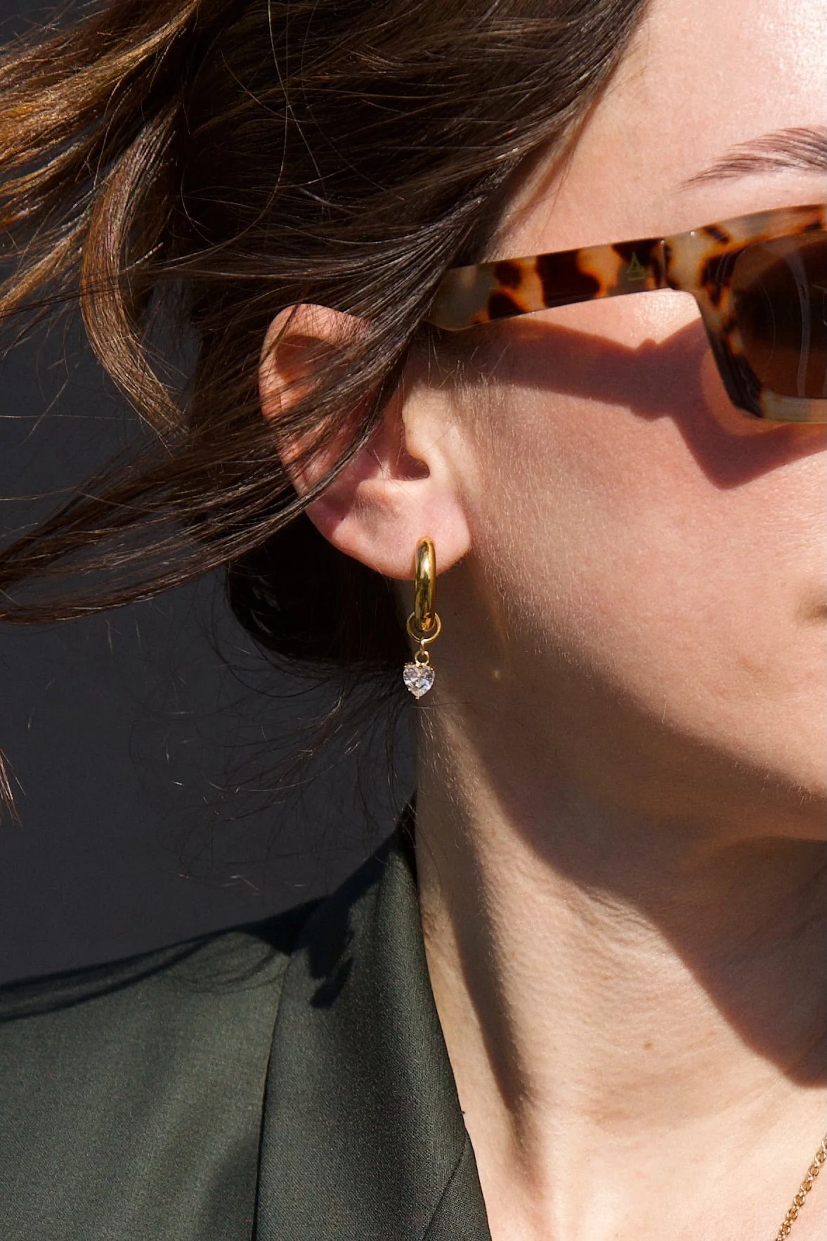 Ellie Vail - Tory Asymmetrical Mini Hoop Earring - Image 3