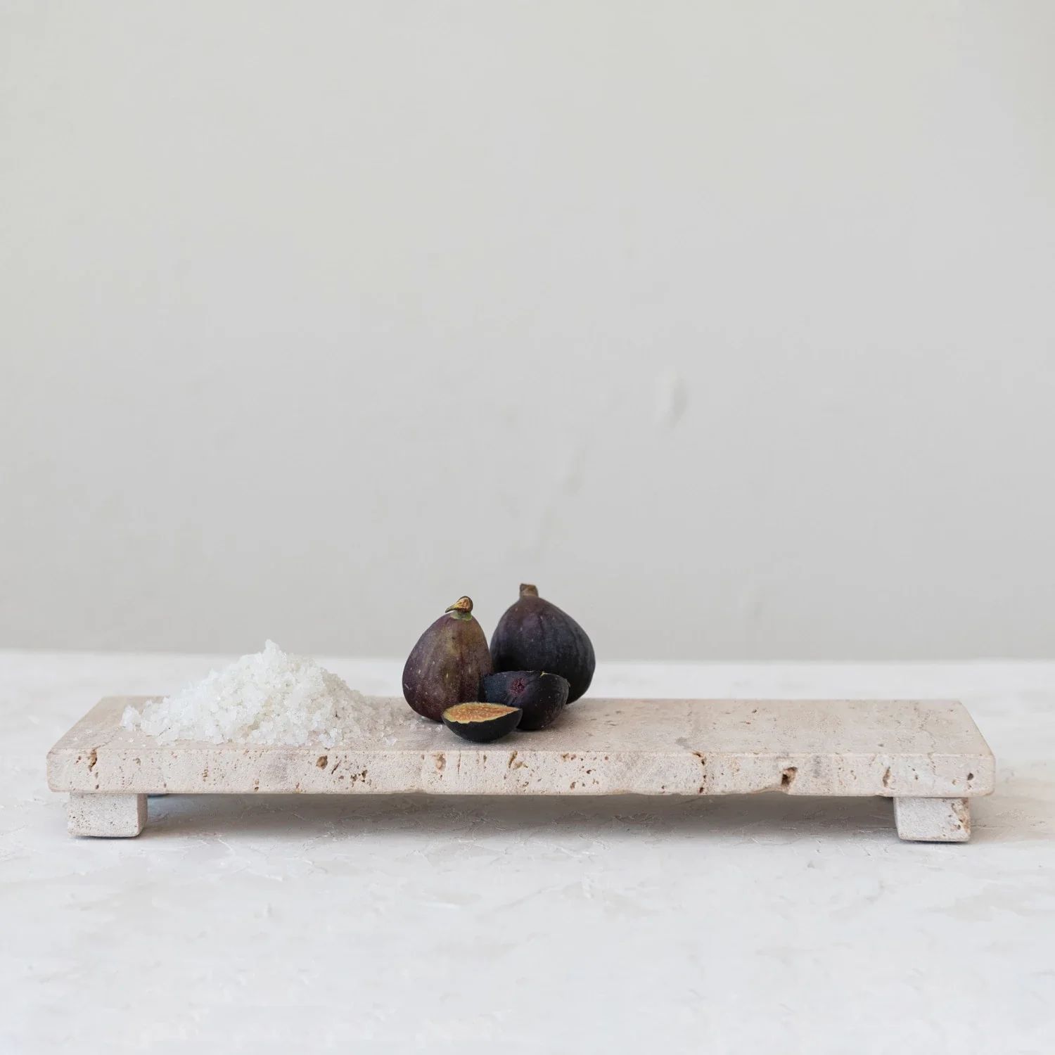 Travertine Footed Serving Board, Beige - Image 2