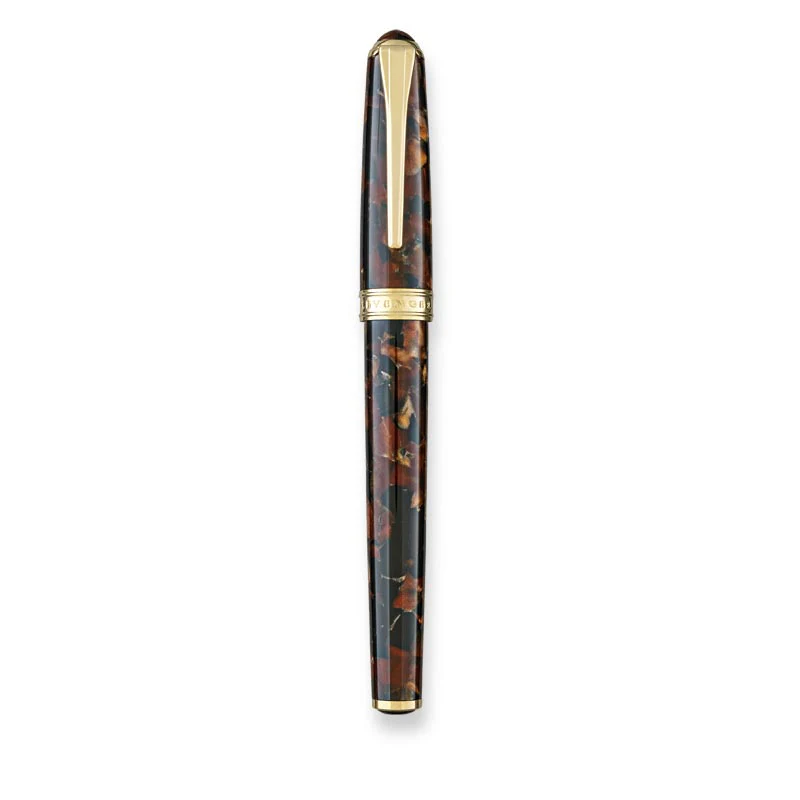 True Writer Classic Golden Dark Tortoise Fountain Pen - Image 4