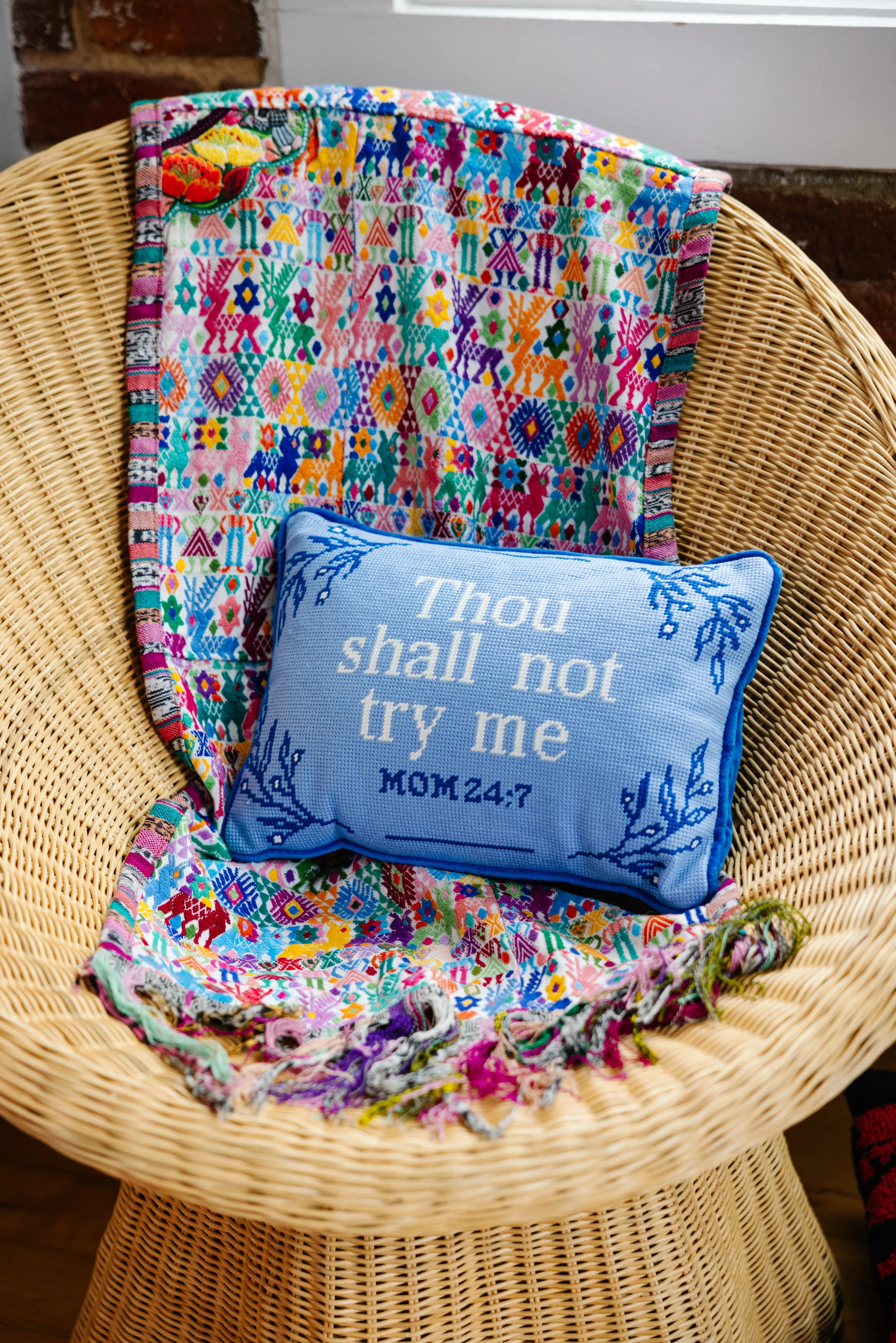 Try Me Needlepoint Pillow - Image 3