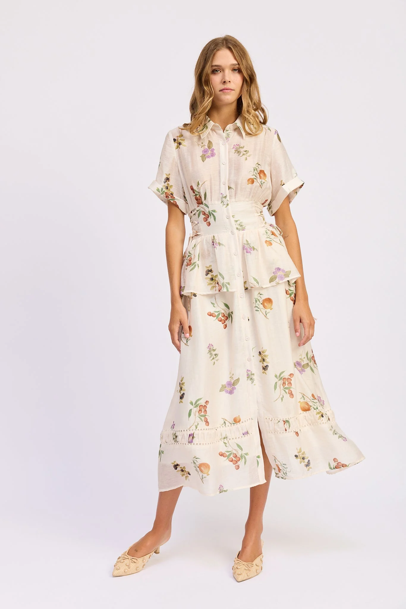 En Saison - Tusla Midi Dress - Ivory Multi
