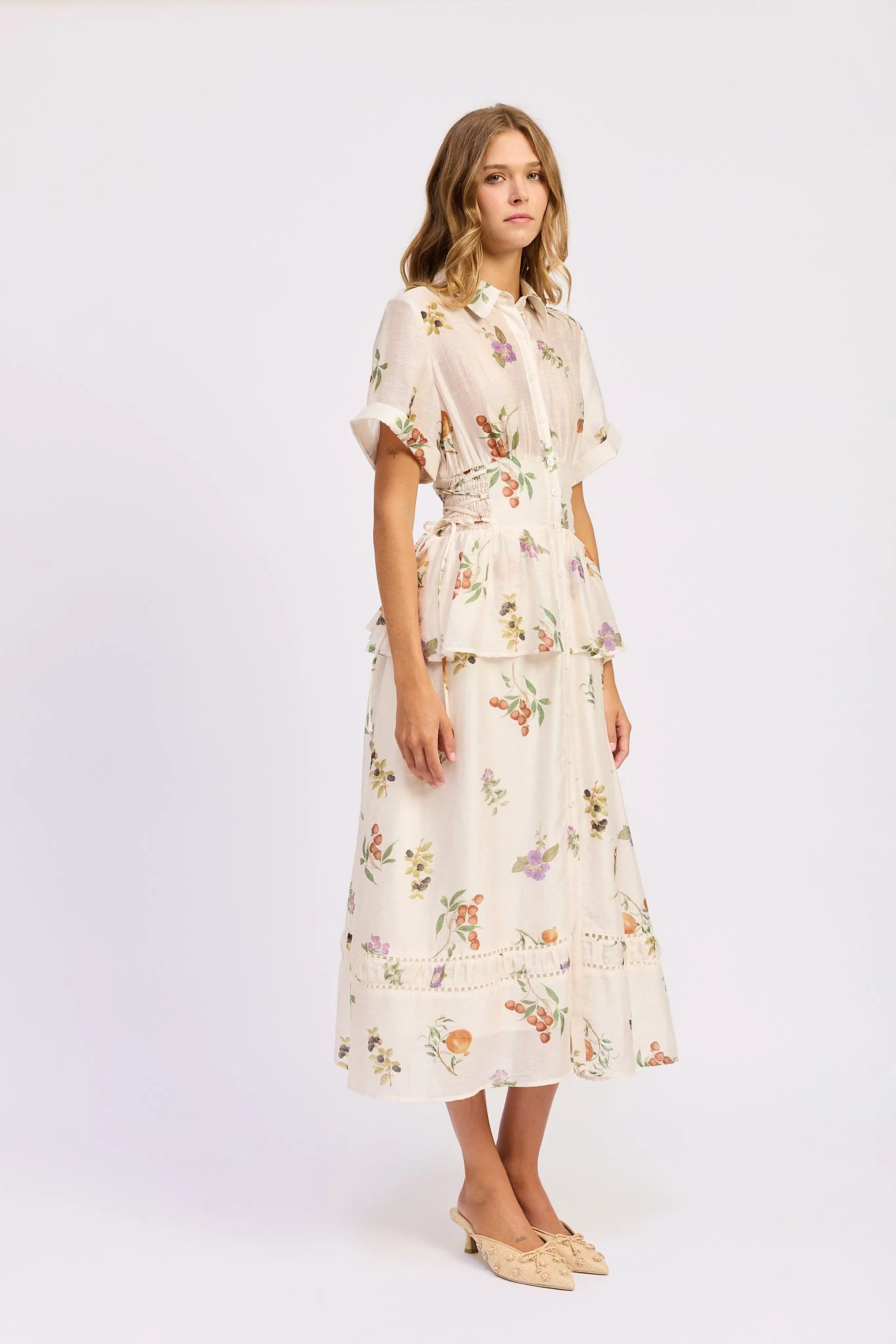 En Saison - Tusla Midi Dress - Ivory Multi - Image 2