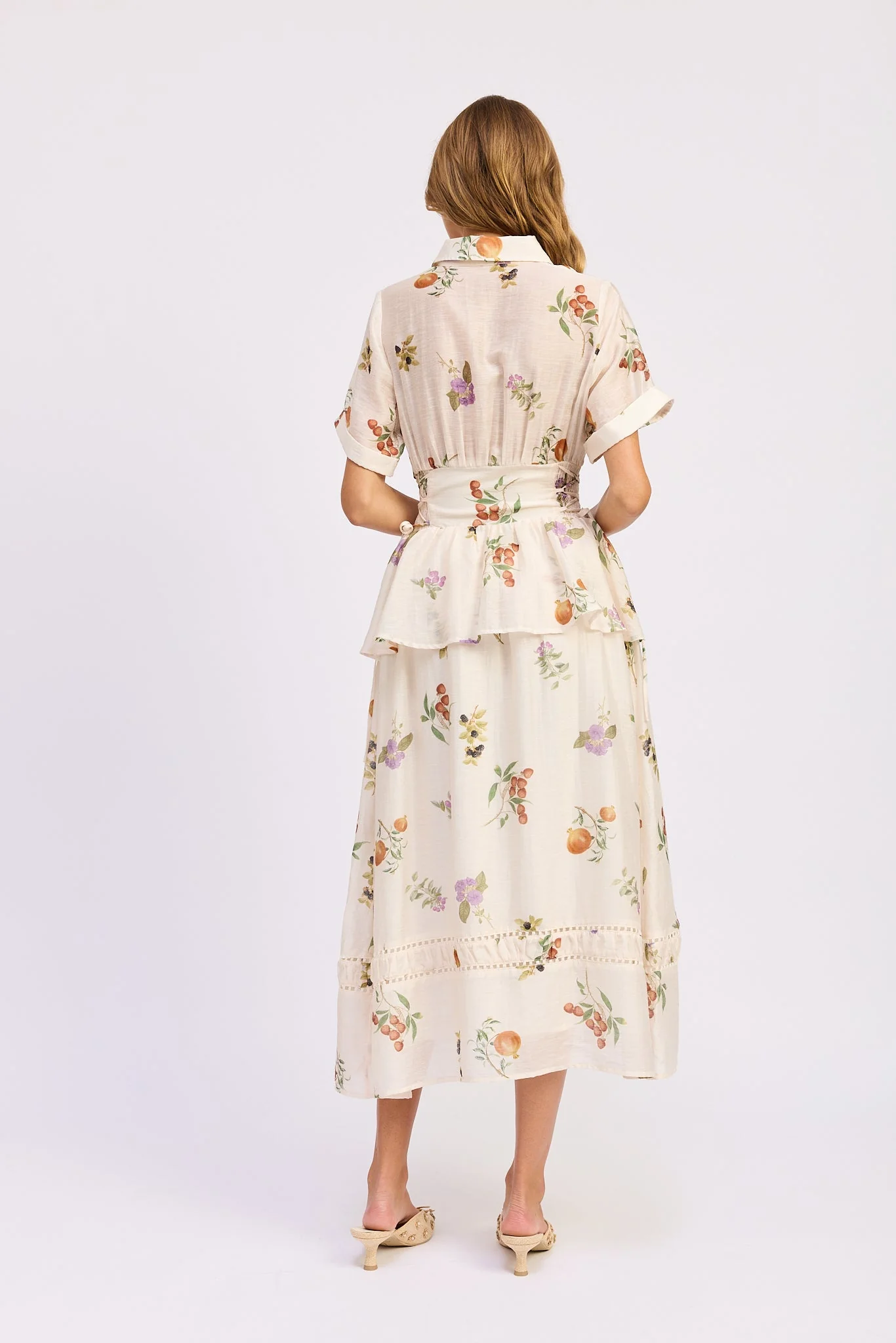 En Saison - Tusla Midi Dress - Ivory Multi - Image 3