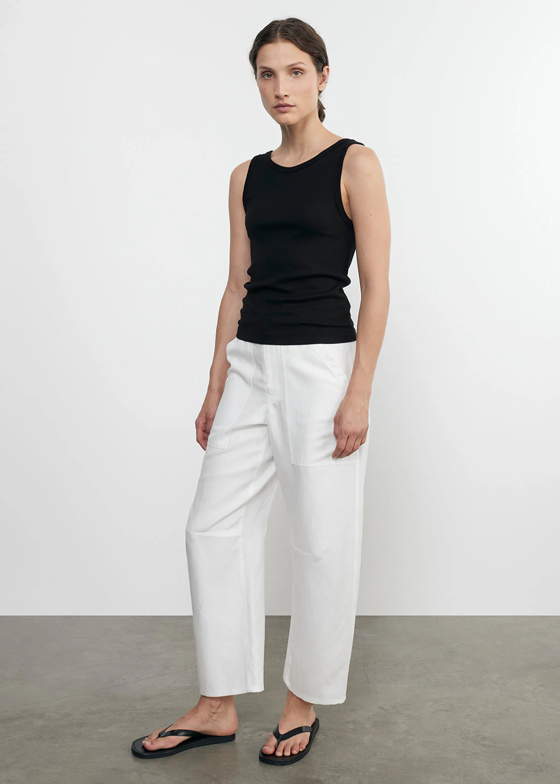 Enza Costa - Twill Work Pant - Off White - Image 5