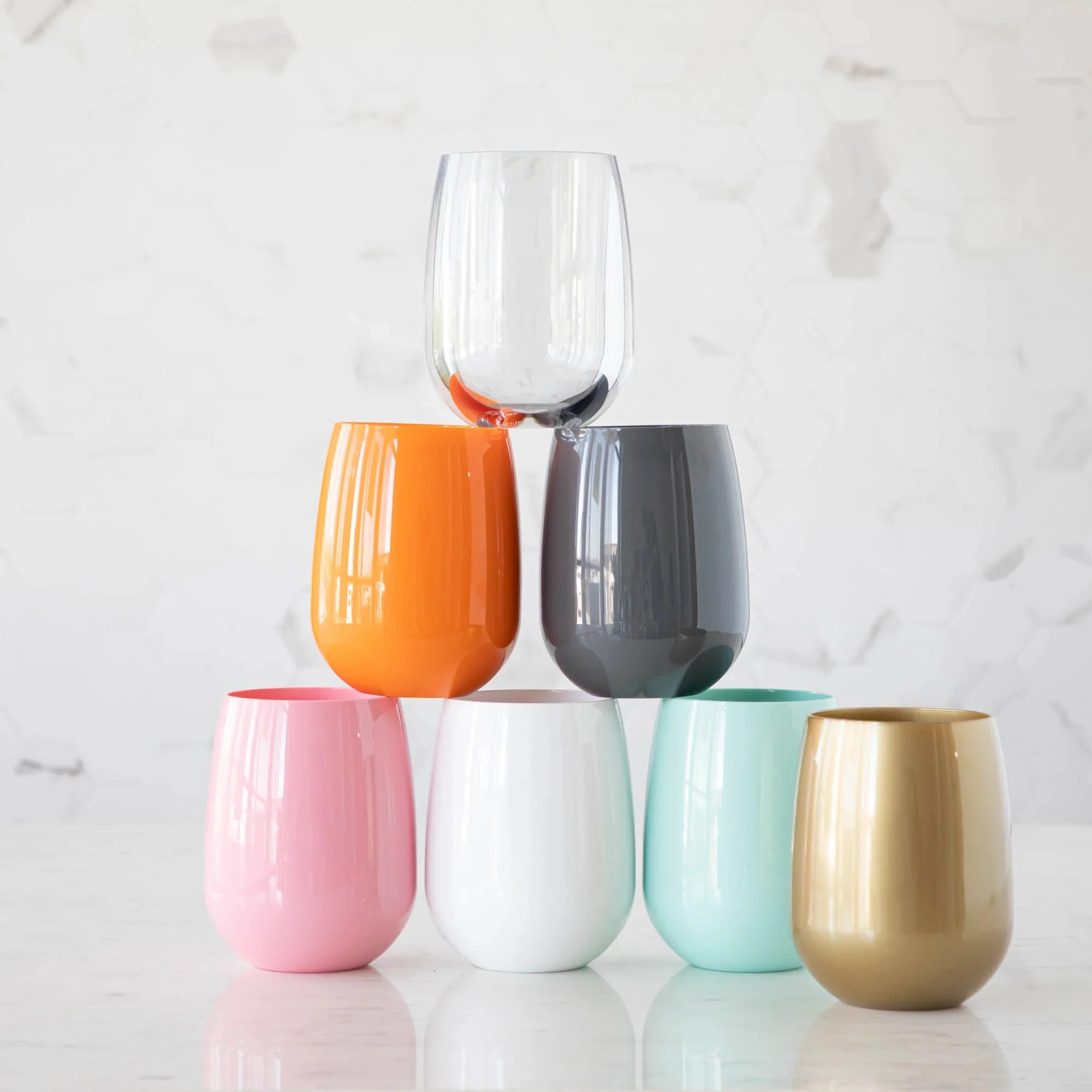Unbreakable Stemless Wine Glass - Seafoam - Image 6