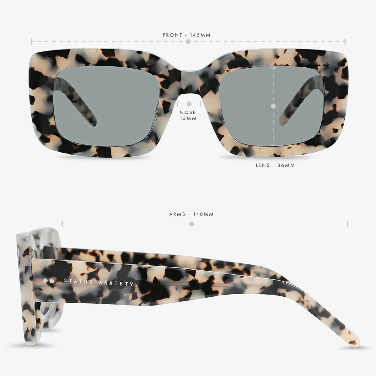 Status Anxiety - Unyielding Sunglasses - White Tort - Image 5