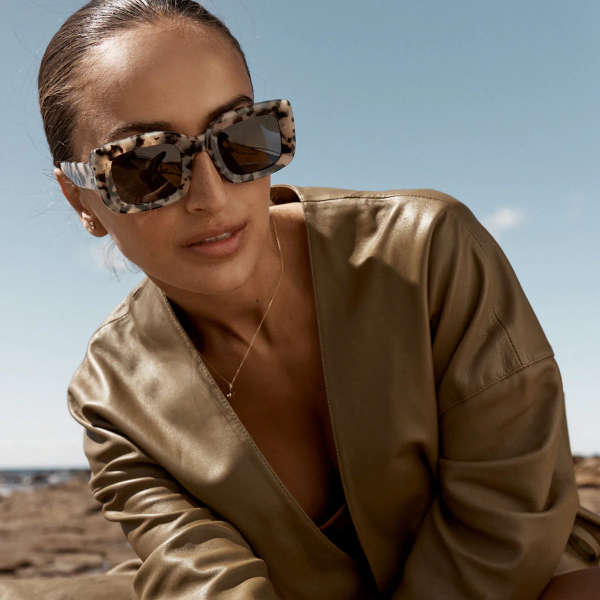 Status Anxiety - Unyielding Sunglasses - White Tort - Image 7