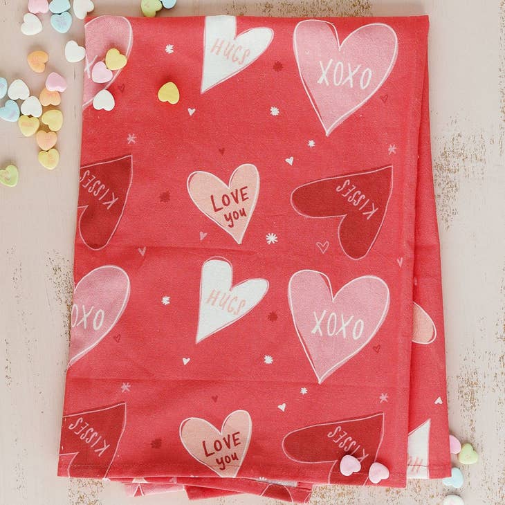 Valentine's Day Full Pattern Flour Sack Kitchen Towel - Image 3