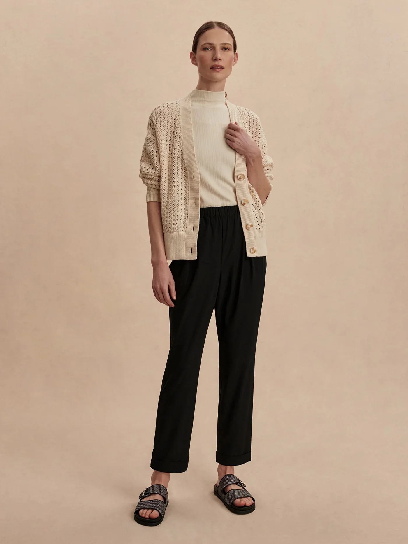 Varley - Alana Slim Tapered Cuff Pant 27 - Black - Image 2