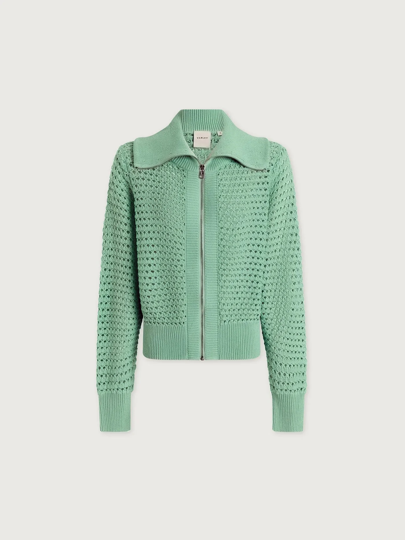 Varley - Eloise Full Zip Knit - Dusty Jade Green