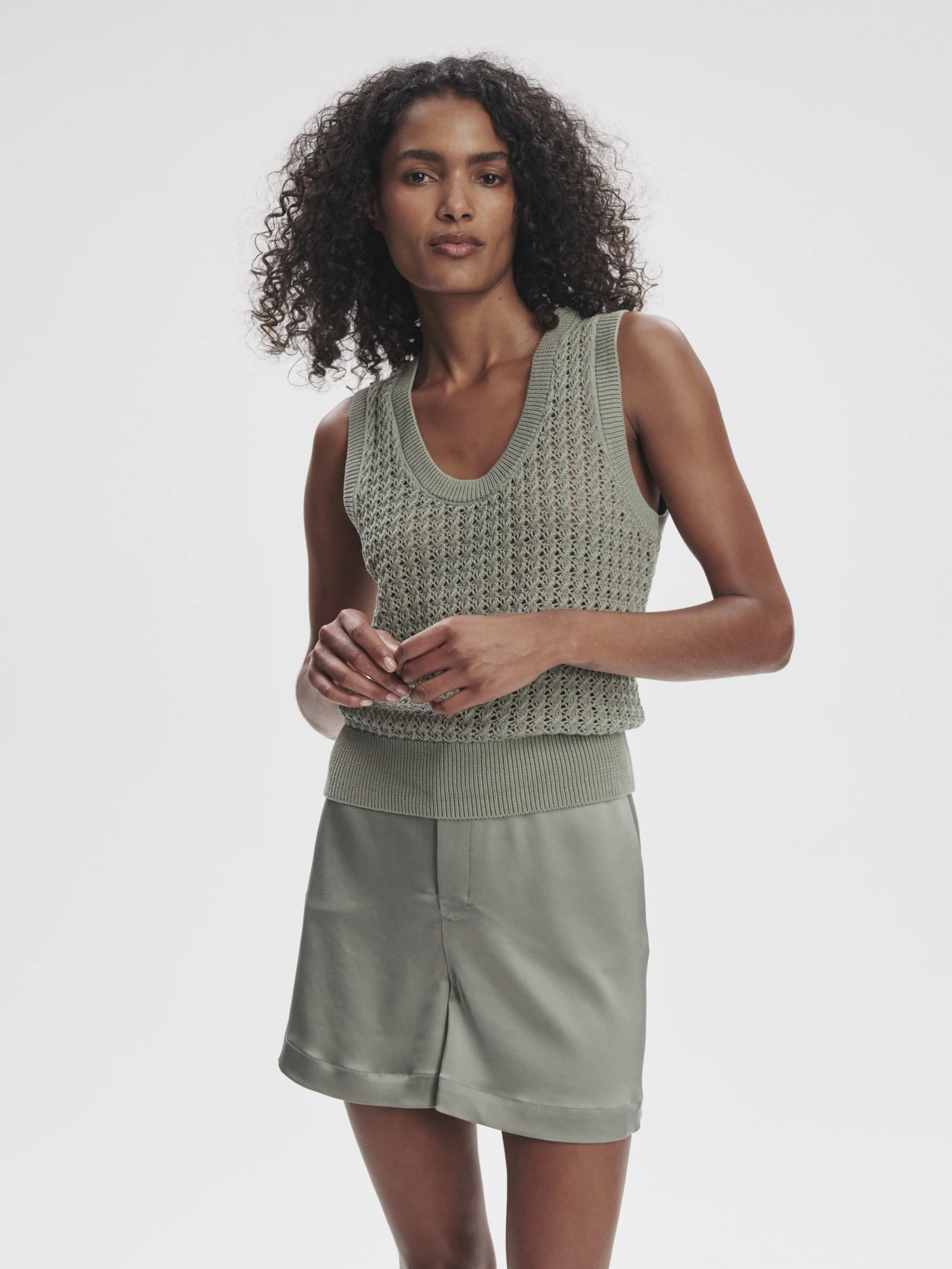 Varley - Ferns Open Knit Tank - Shadow - Image 2