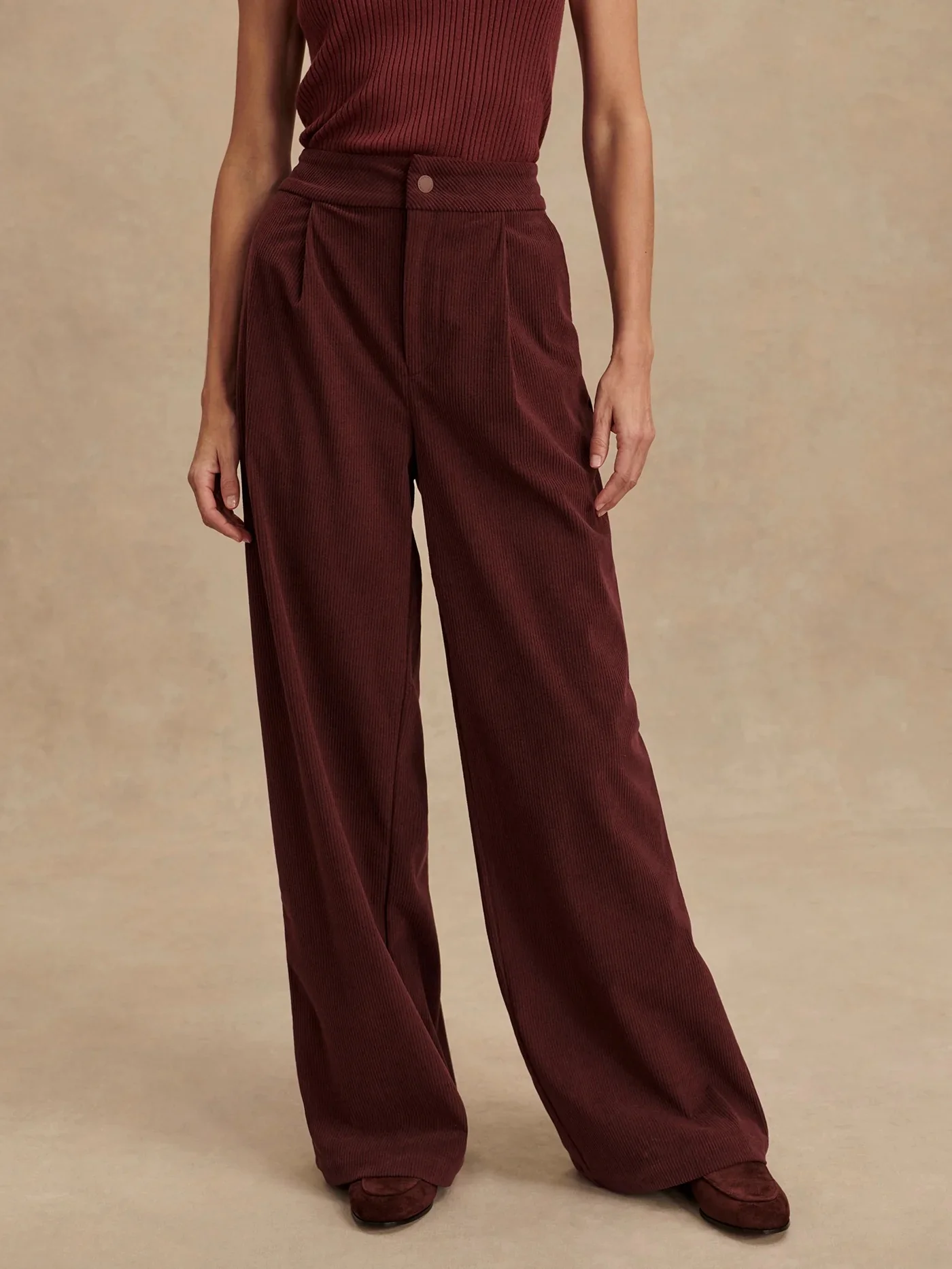 Varley - Floris Wide-Leg Pant 29.5 - Decadent Chocolate - Image 2