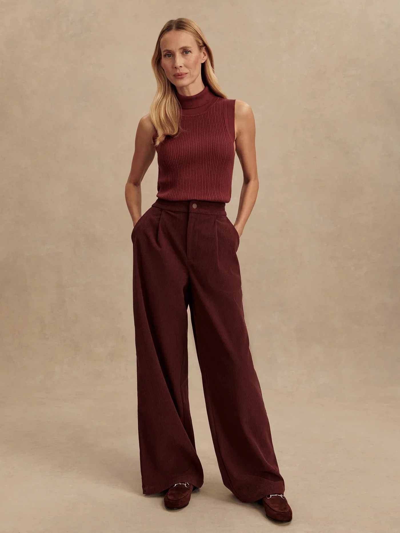 Varley - Floris Wide-Leg Pant 29.5 - Decadent Chocolate - Image 3