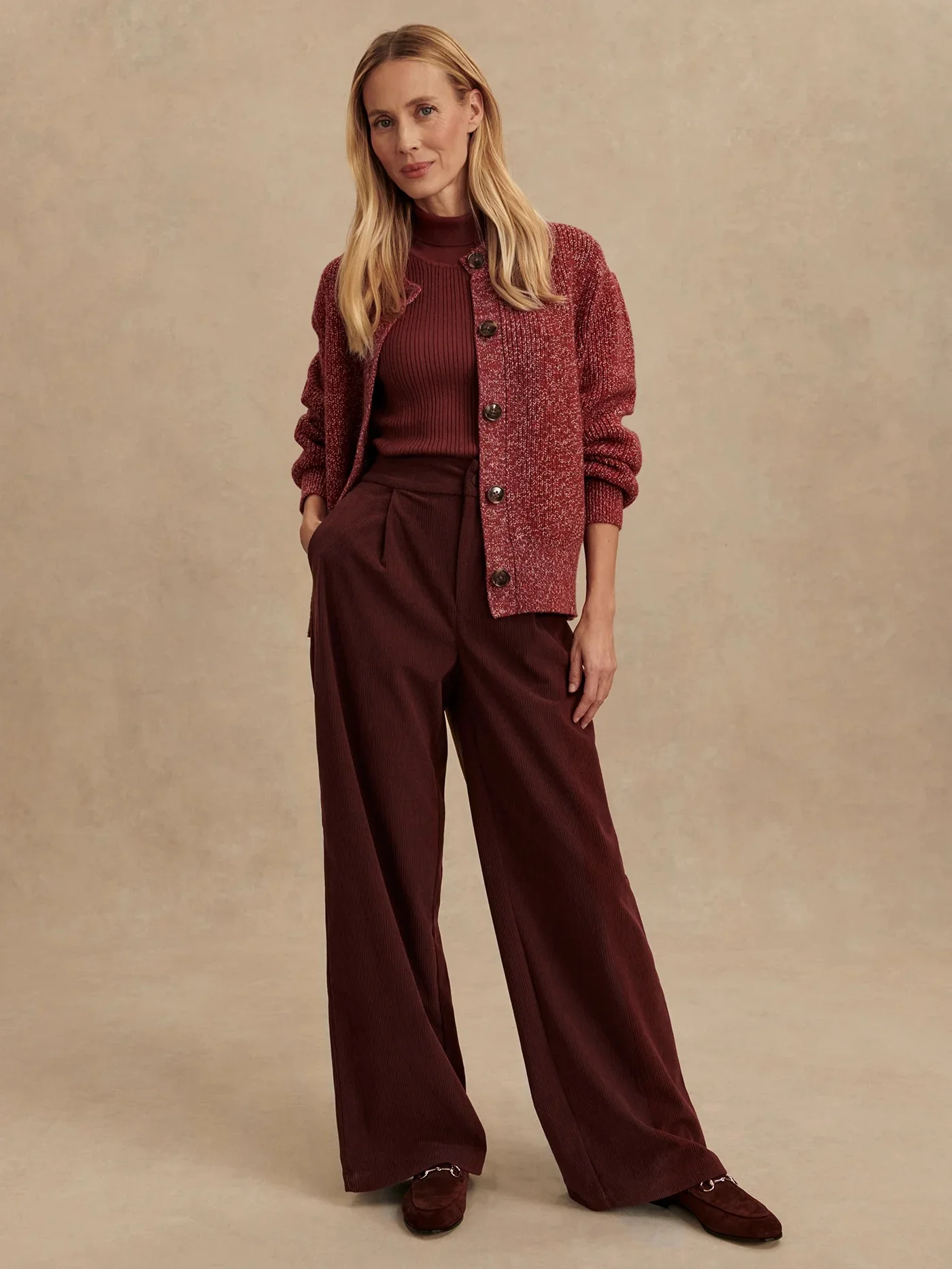 Varley - Floris Wide-Leg Pant 29.5 - Decadent Chocolate - Image 4